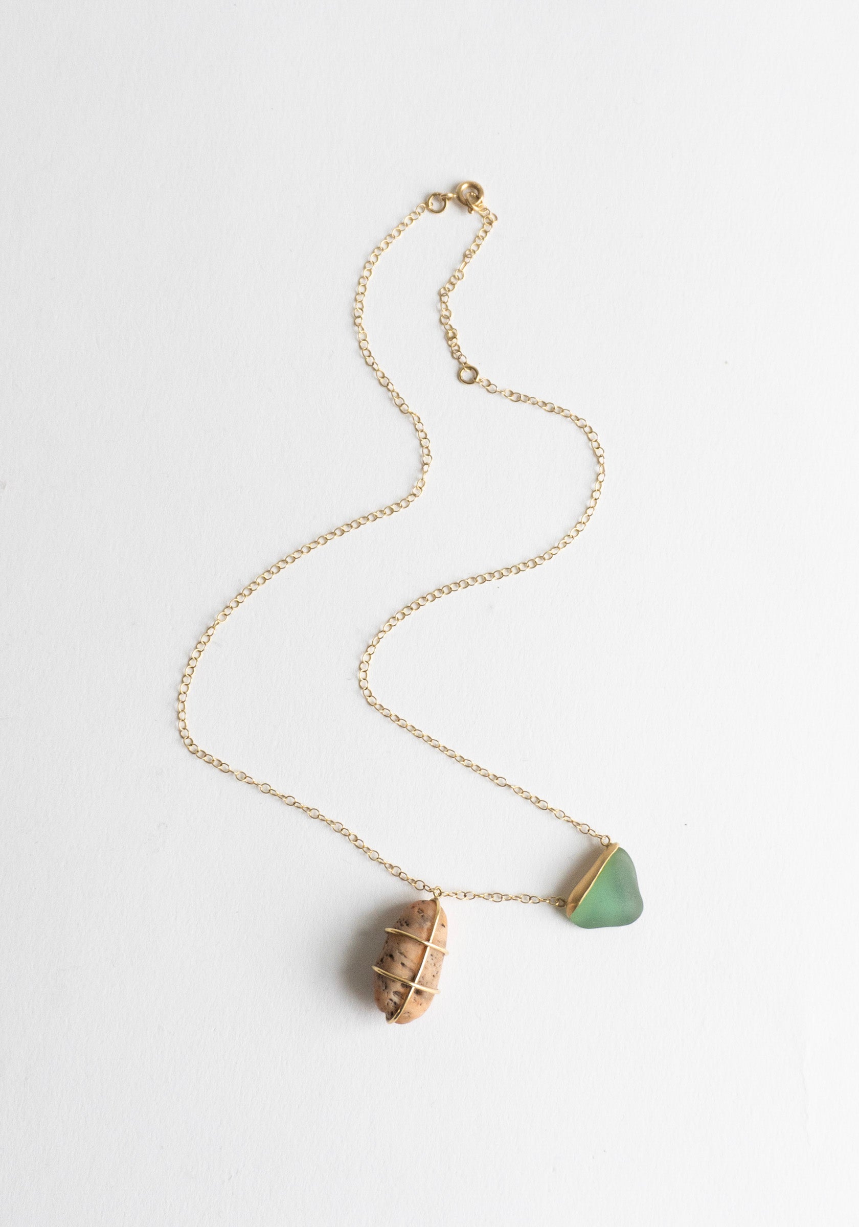 "2 Elements" Stone Necklace