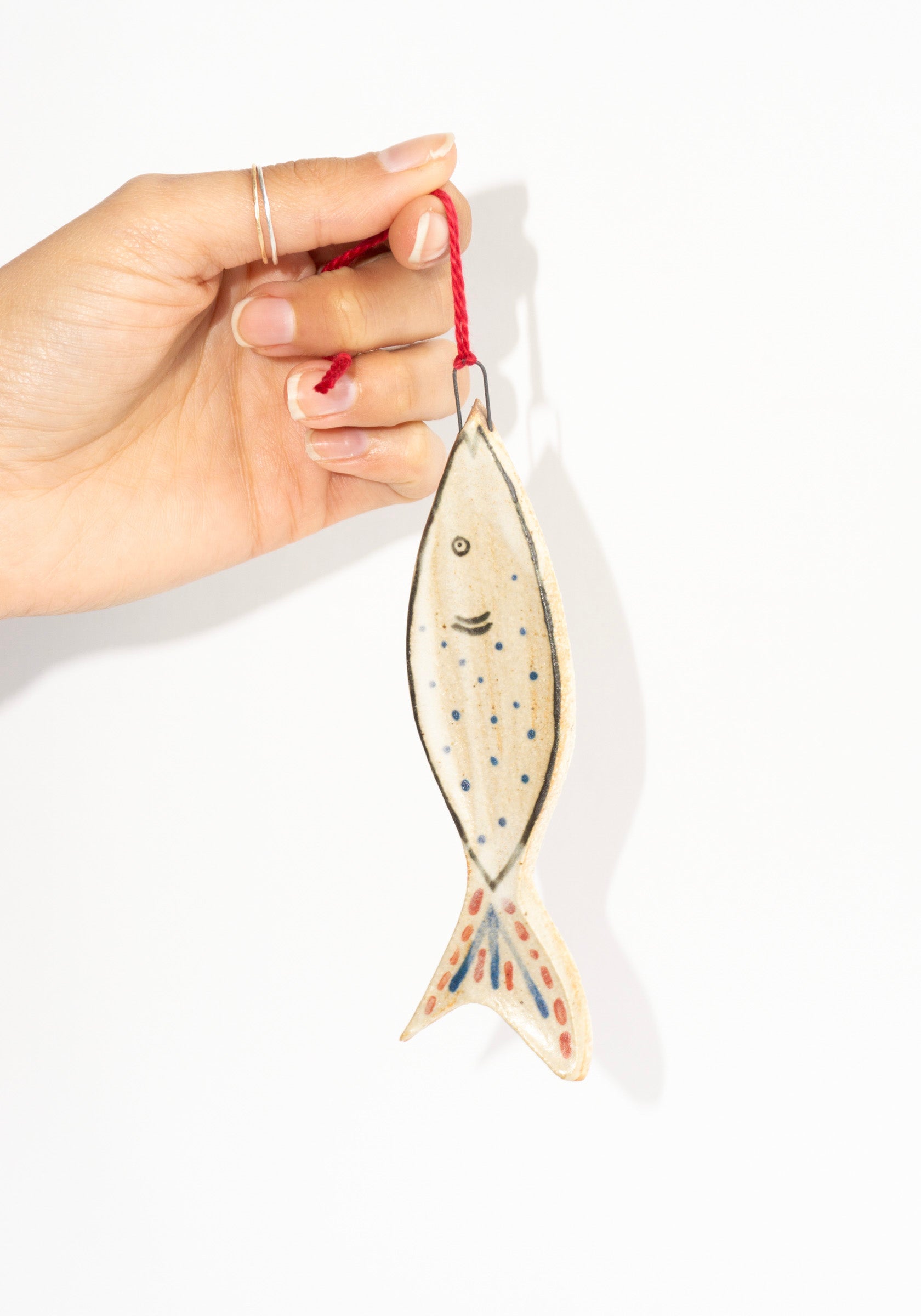 Hand-painted Ceramic Fish Ornament