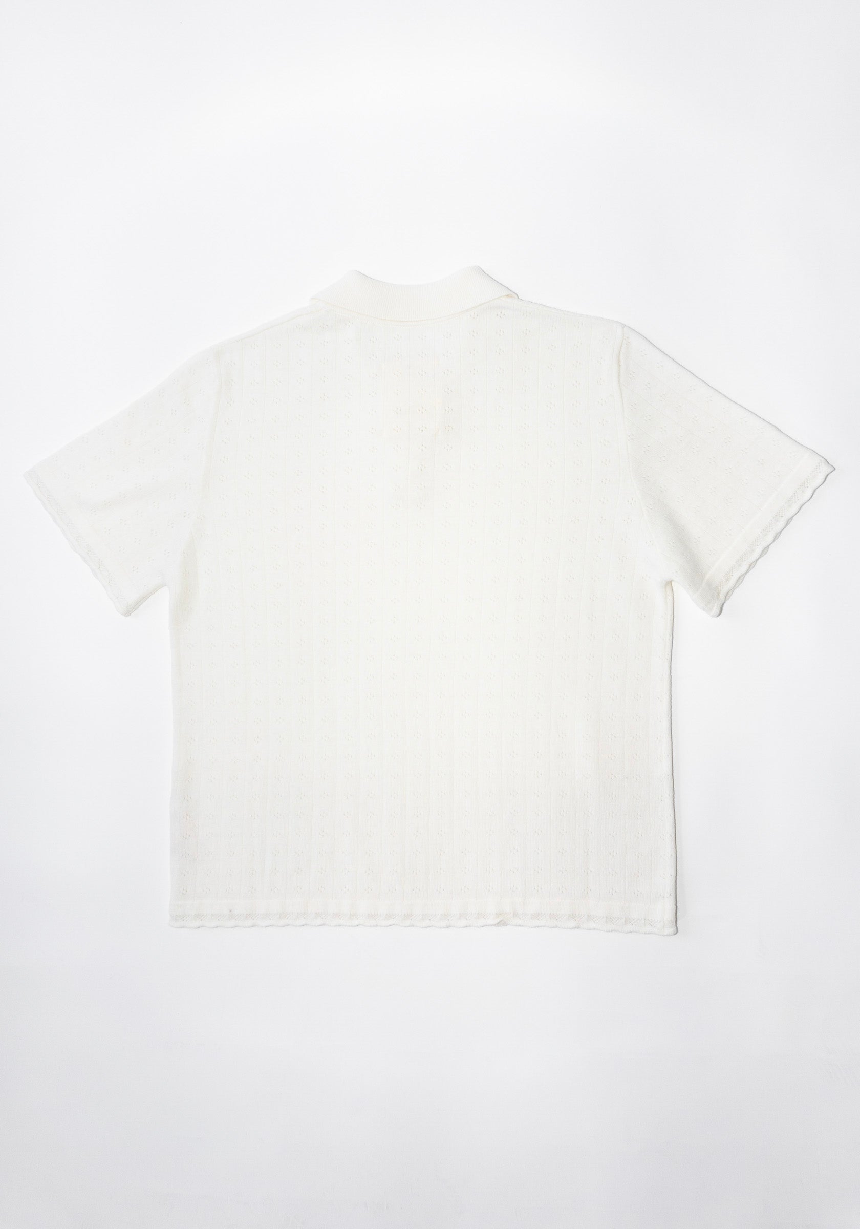 Cordera Merino Pointelle Polo in White