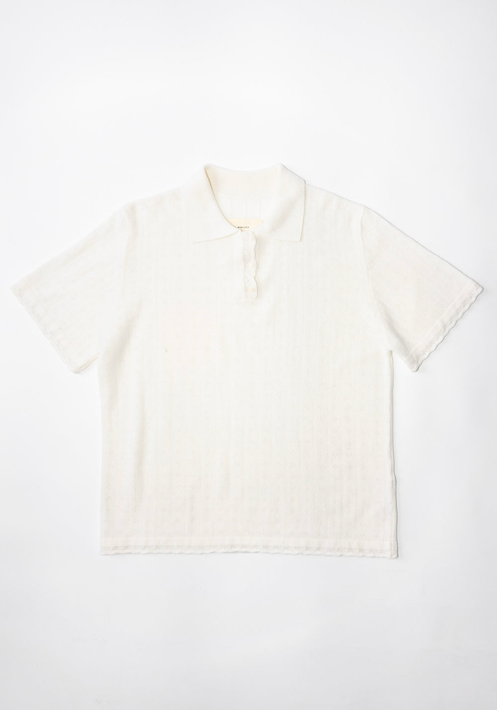 Cordera Merino Pointelle Polo in White