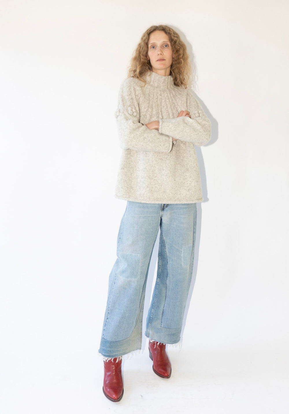 Carra Crop Sweater in Haze