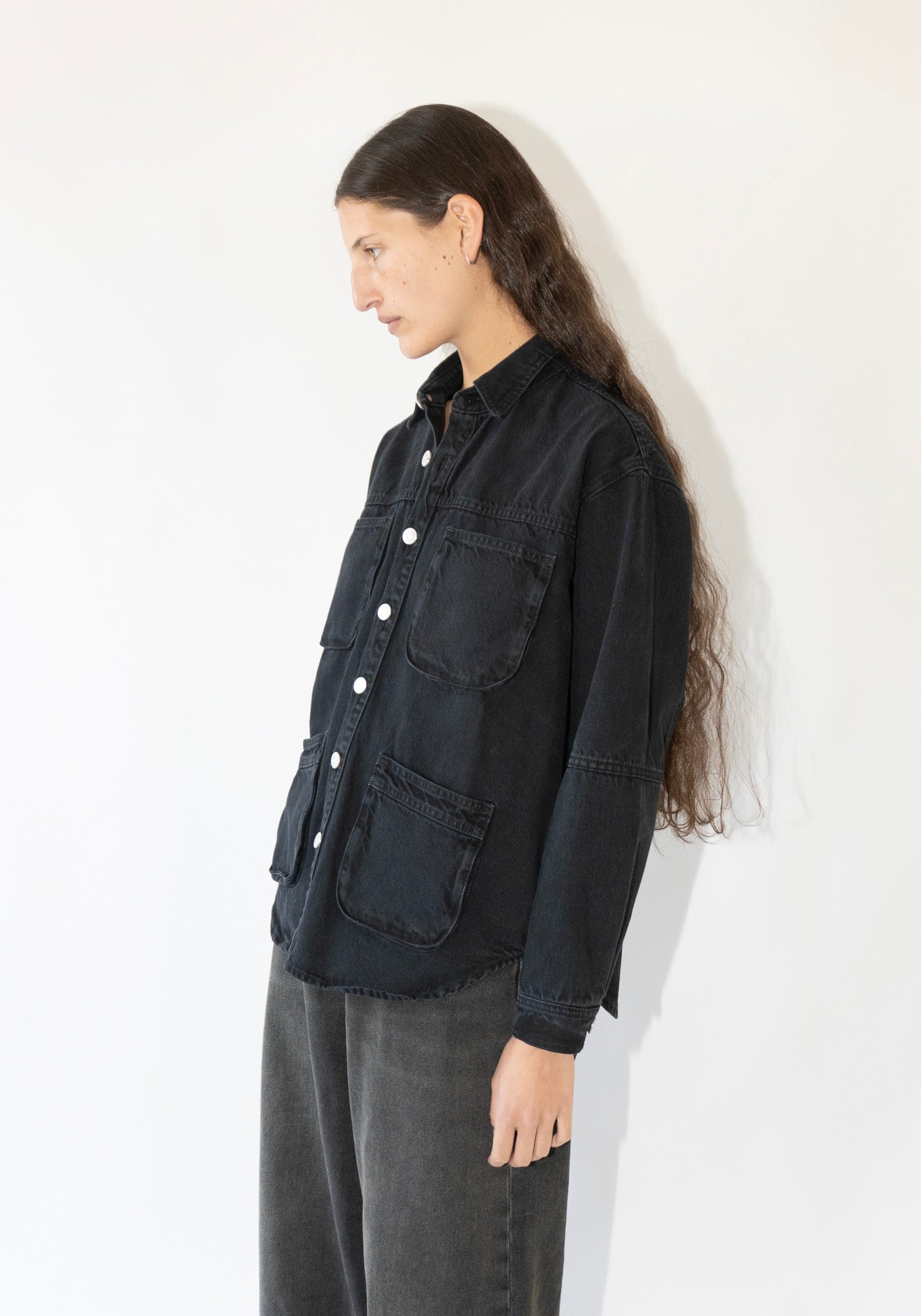 Denim Workshirt in Onyx Rinse