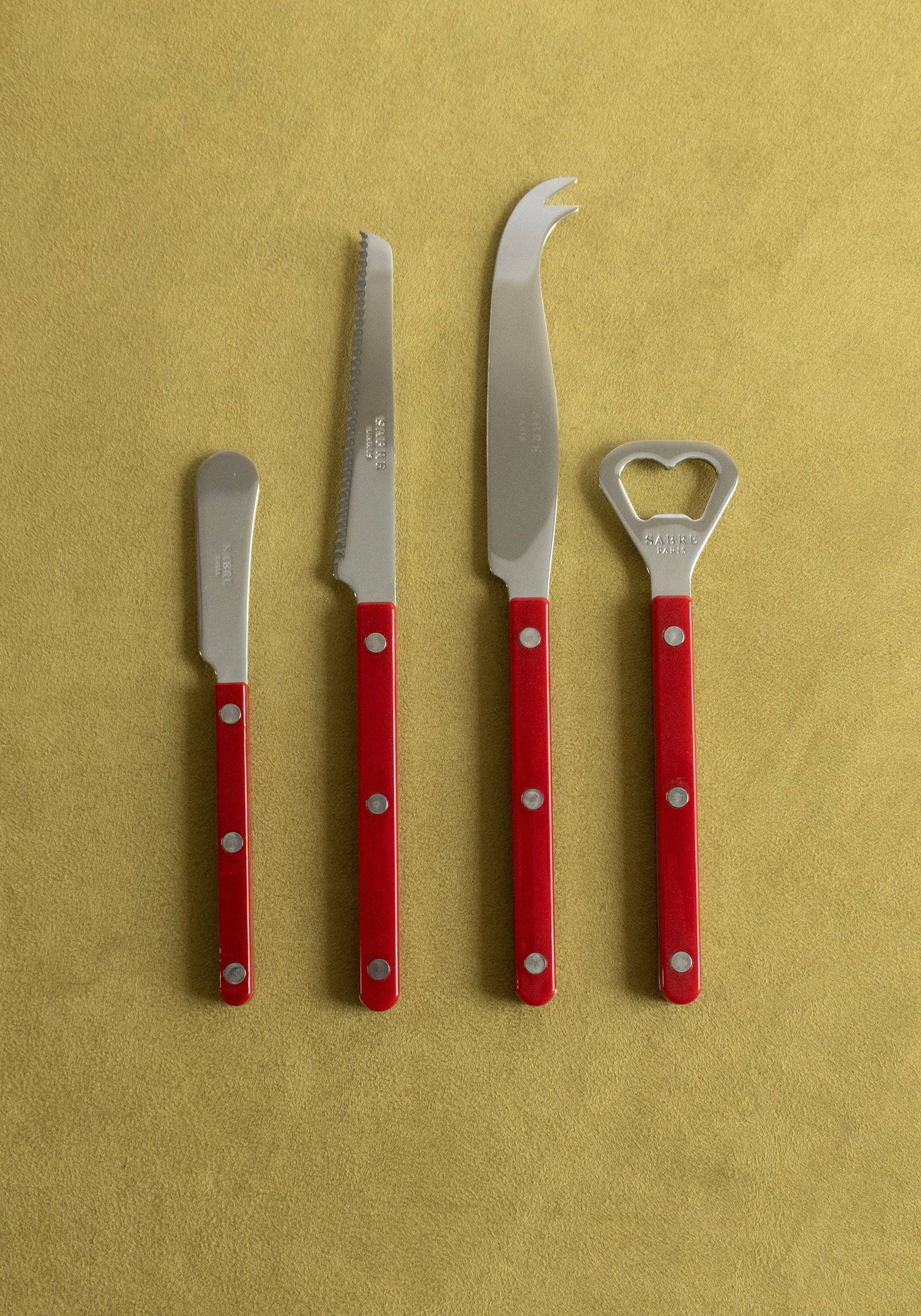 4 Piece Bistrot Apertif Set in Burgundy