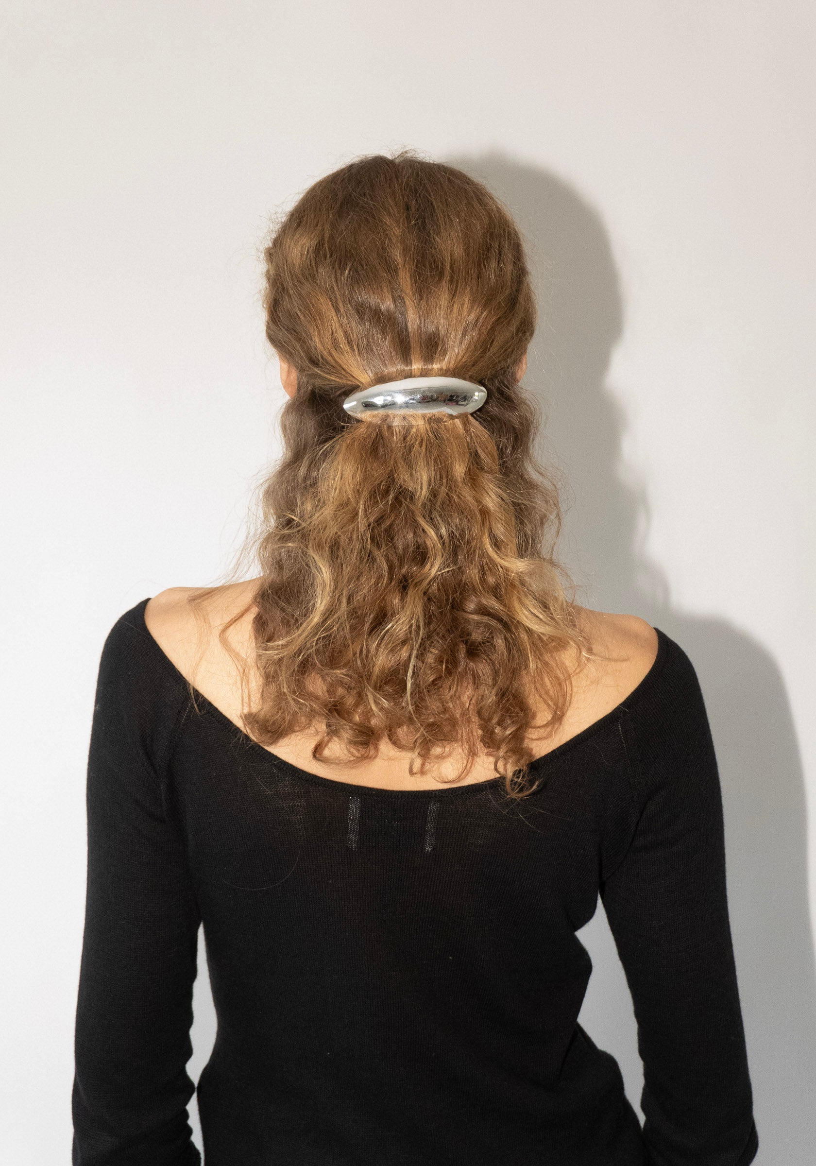 Ellipse Hairclip in Silver