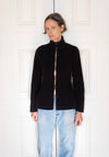 Colleen Allen Shaped Fleece Jacket in Black