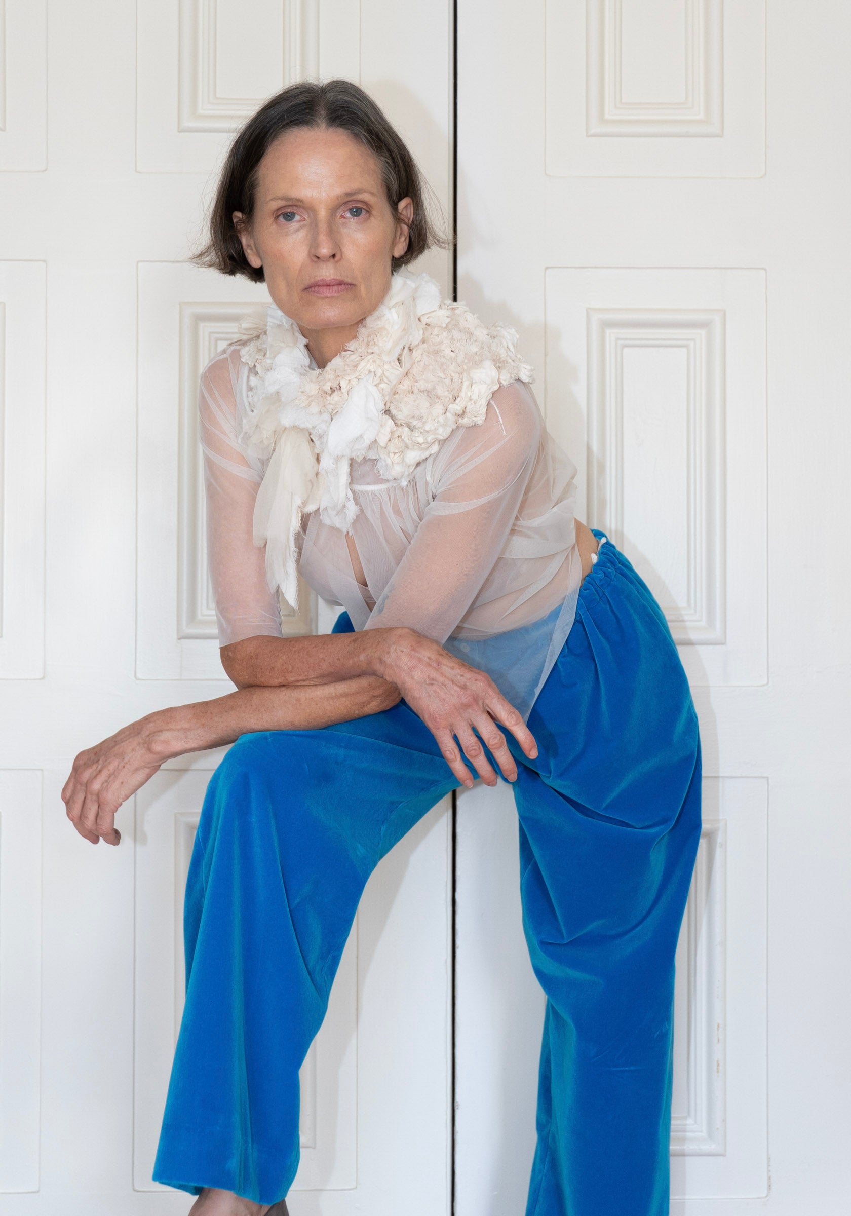 Embroidery Top in Natural White