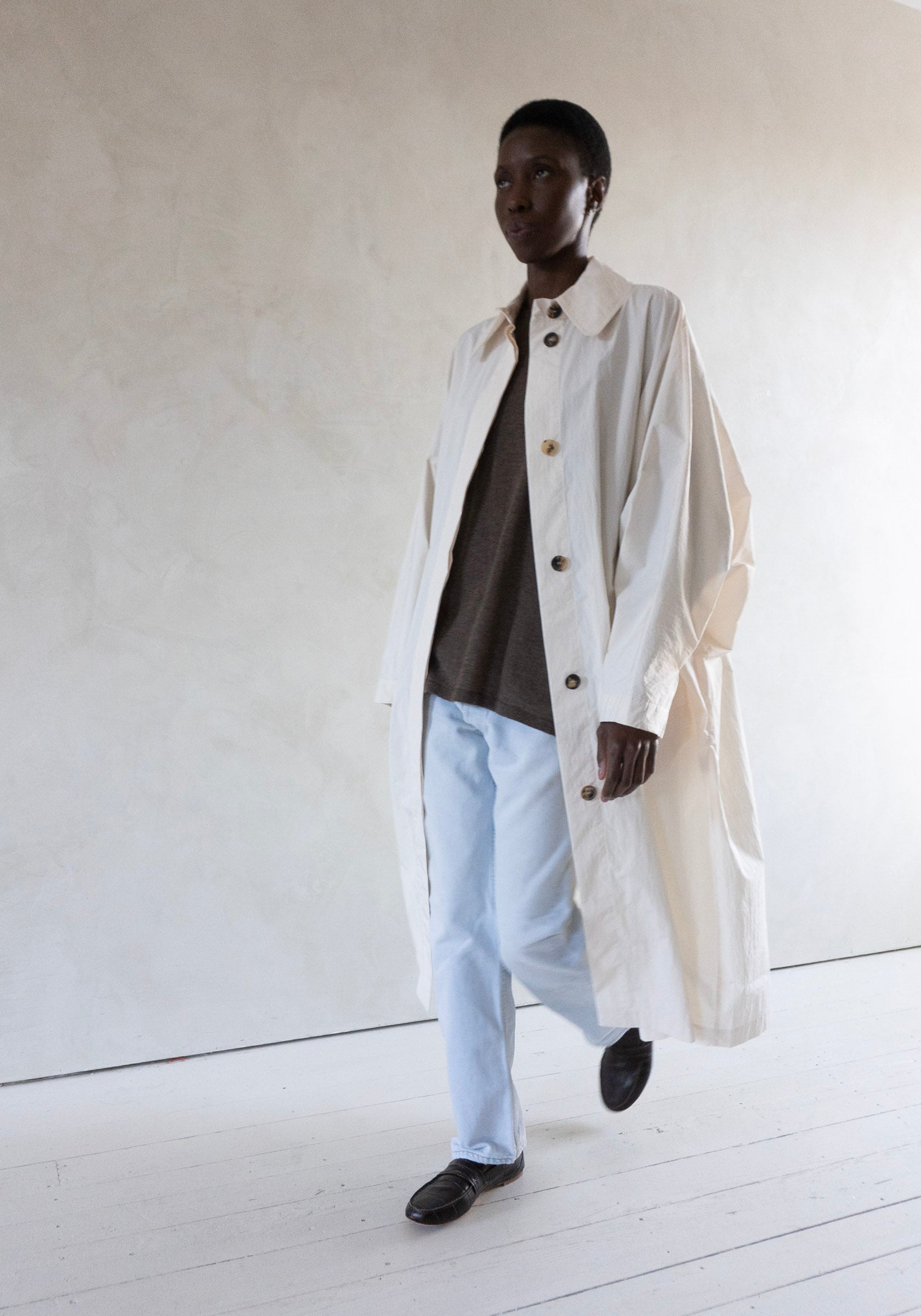 Batwing Trench in Cream