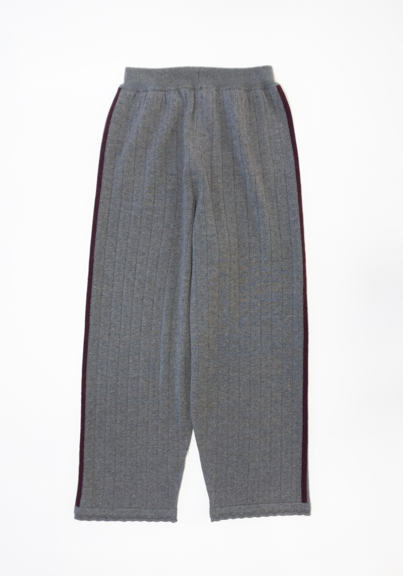 Merino Pointelle Pants in Grey