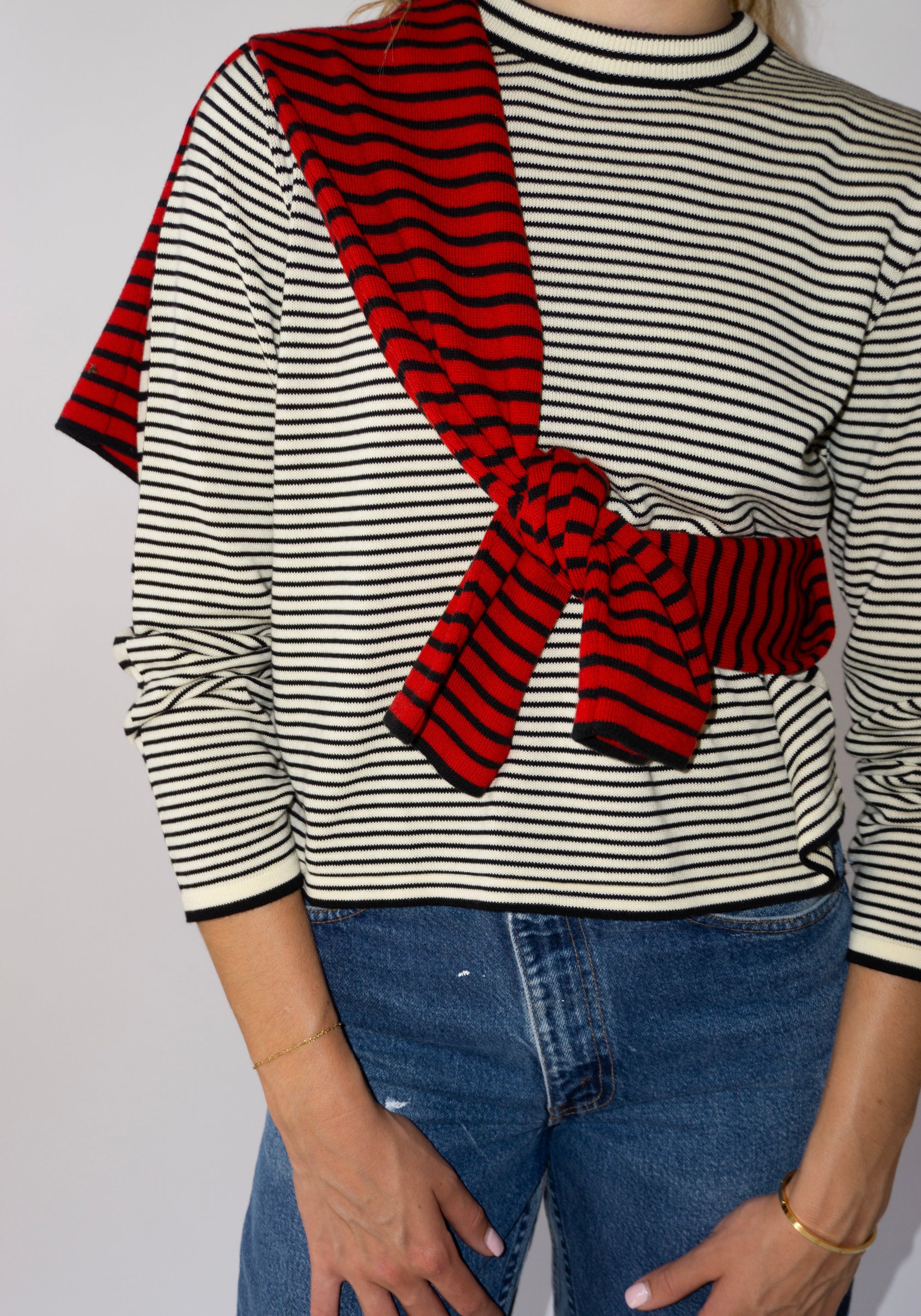 Cotton Striped Long Sleeve Tee