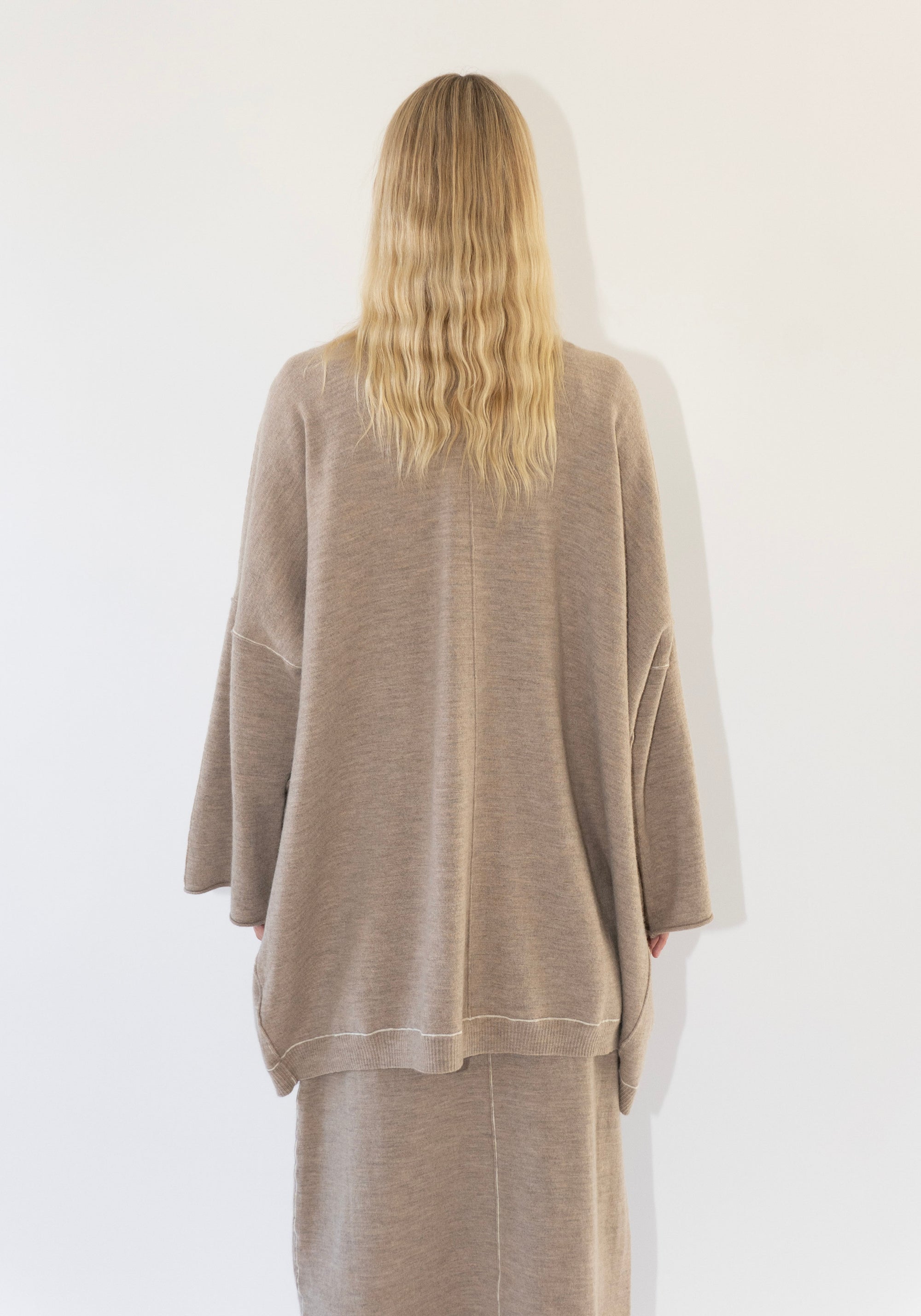 Lauren Manoogian Stitch Wide Cardigan in Oak
