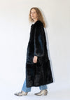 Siba Long Shearling Coat in Black