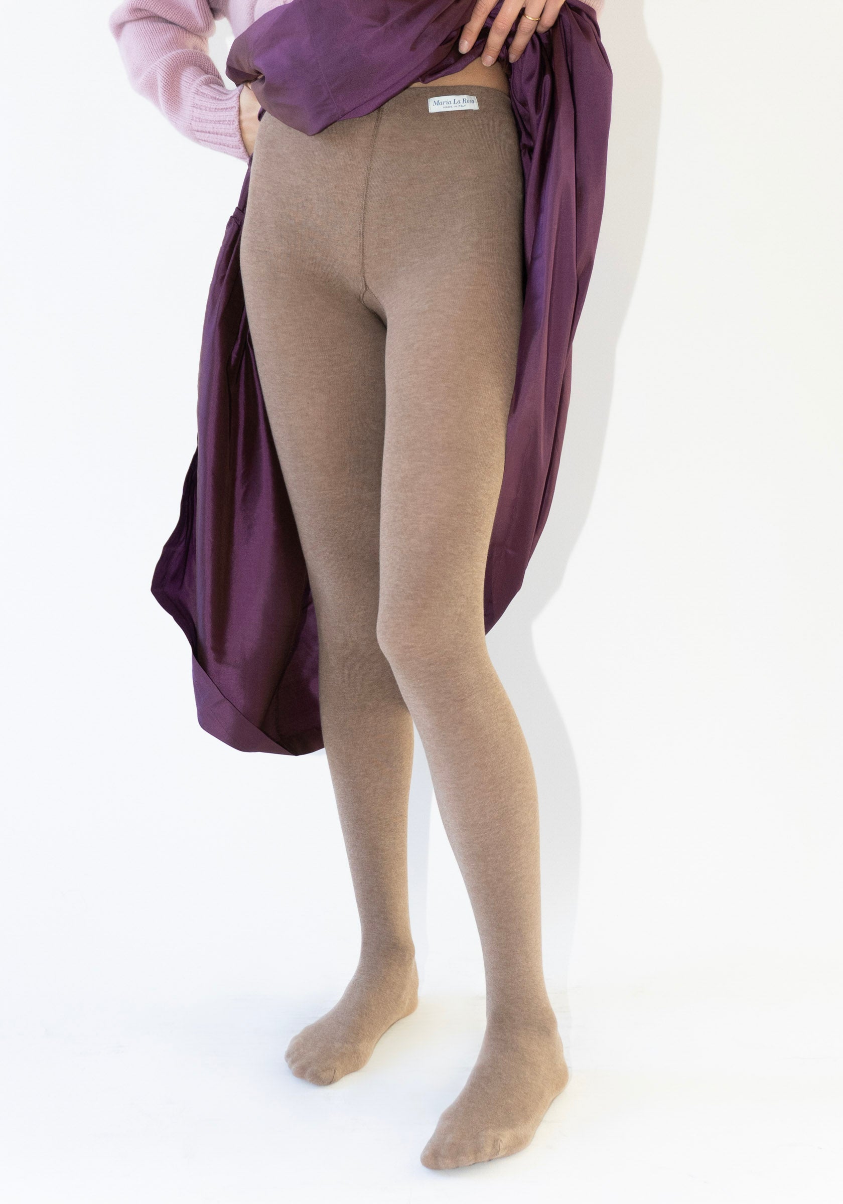 Cotton Liebe Tights in Nutmeg