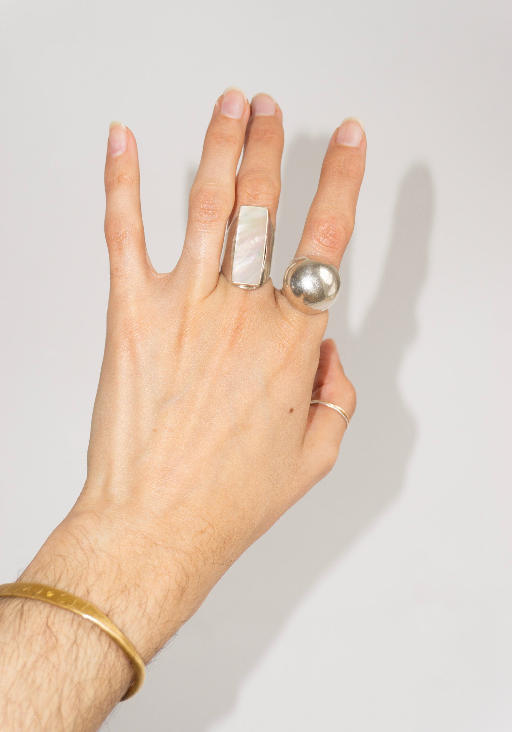 Vintage Silver Mother of Pearl Ring