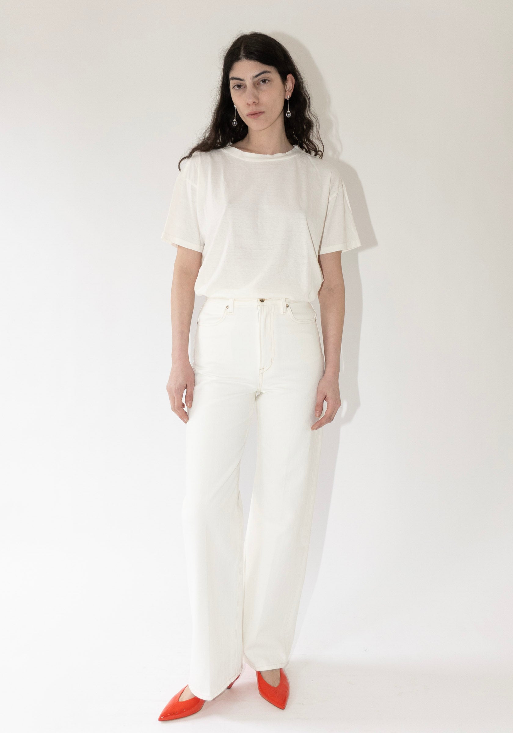 Ruadh Quinn Selvedge Jean in White