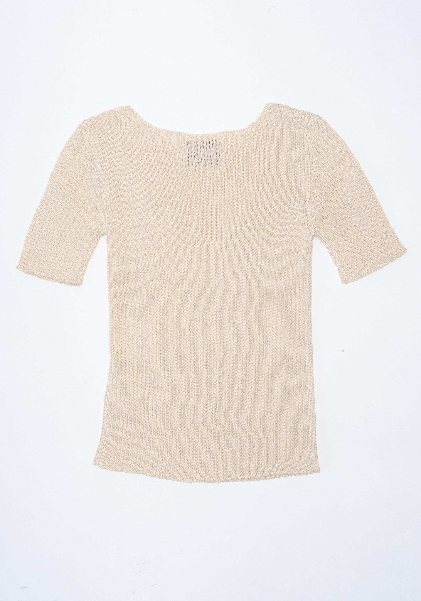 Rib Tee in Natural