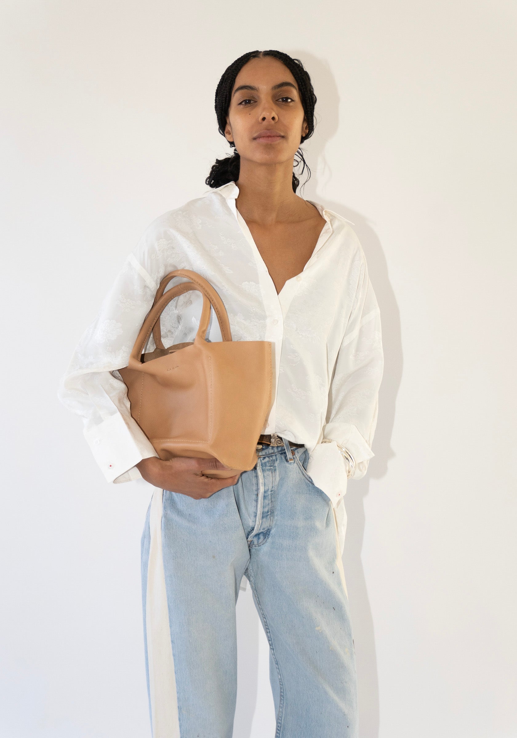 Lauren Manoogian Box Tote in Natural