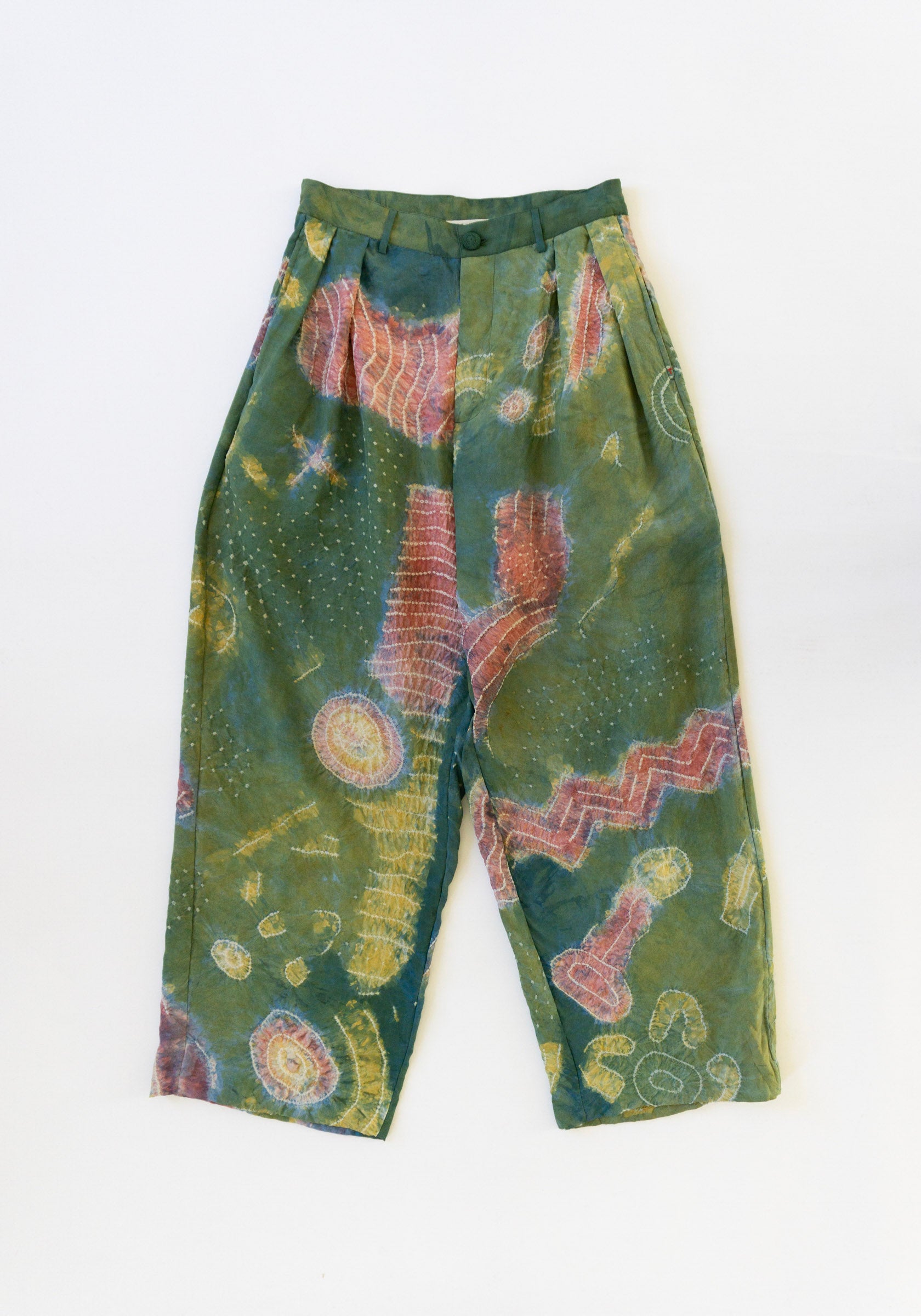 11.11 Silk Pants in Jade Green