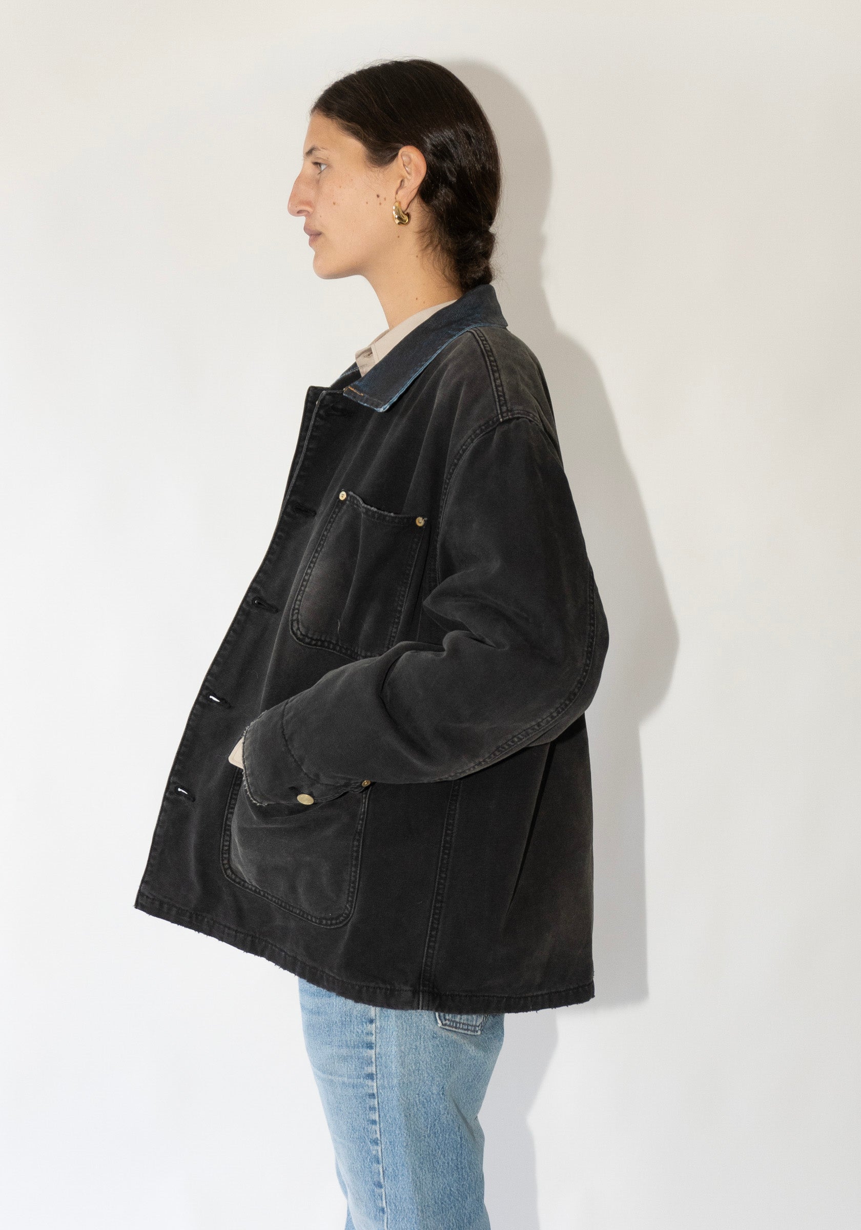 Chore Coat in Washed Black