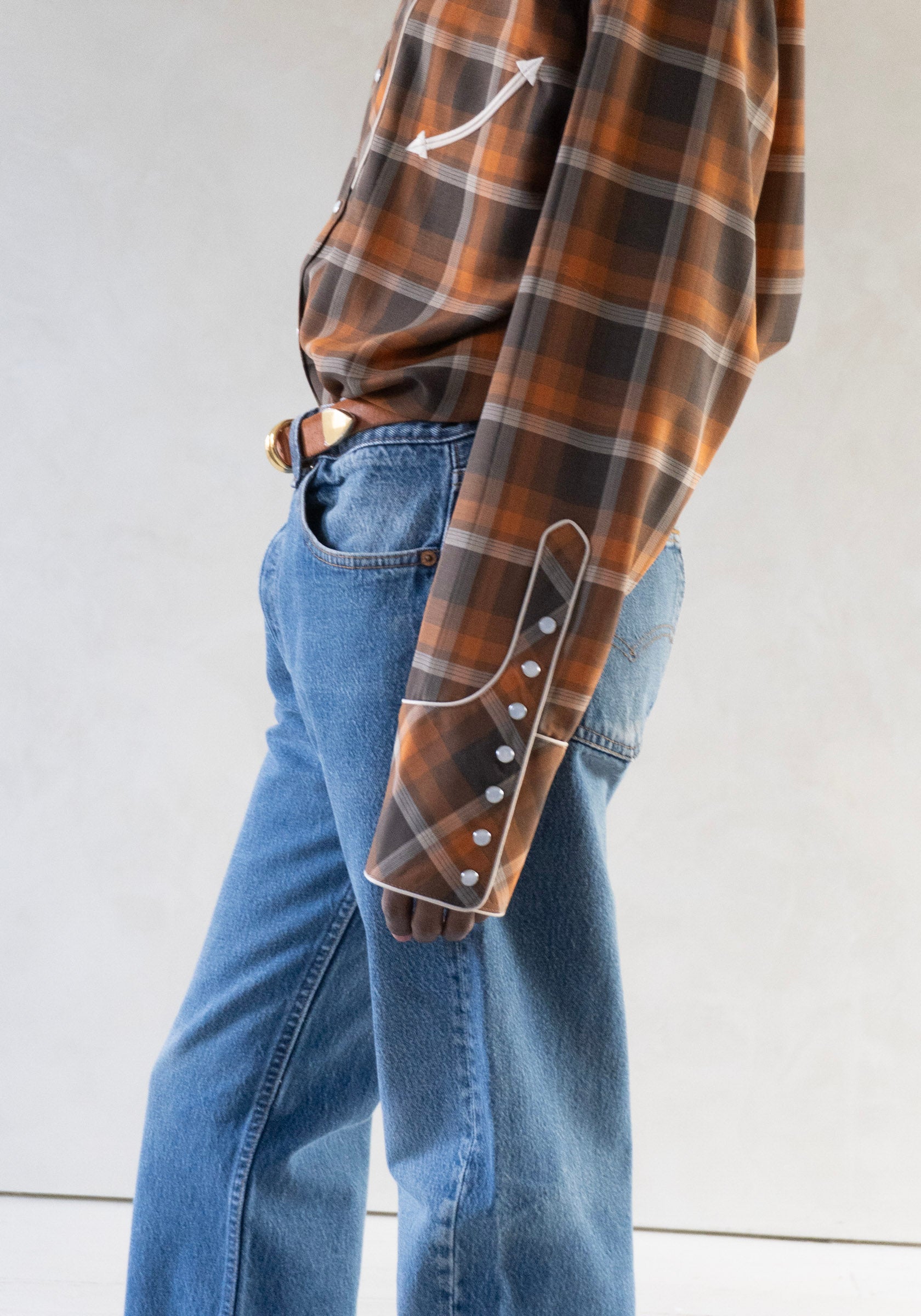 6397 Western Shirt in Red Rock