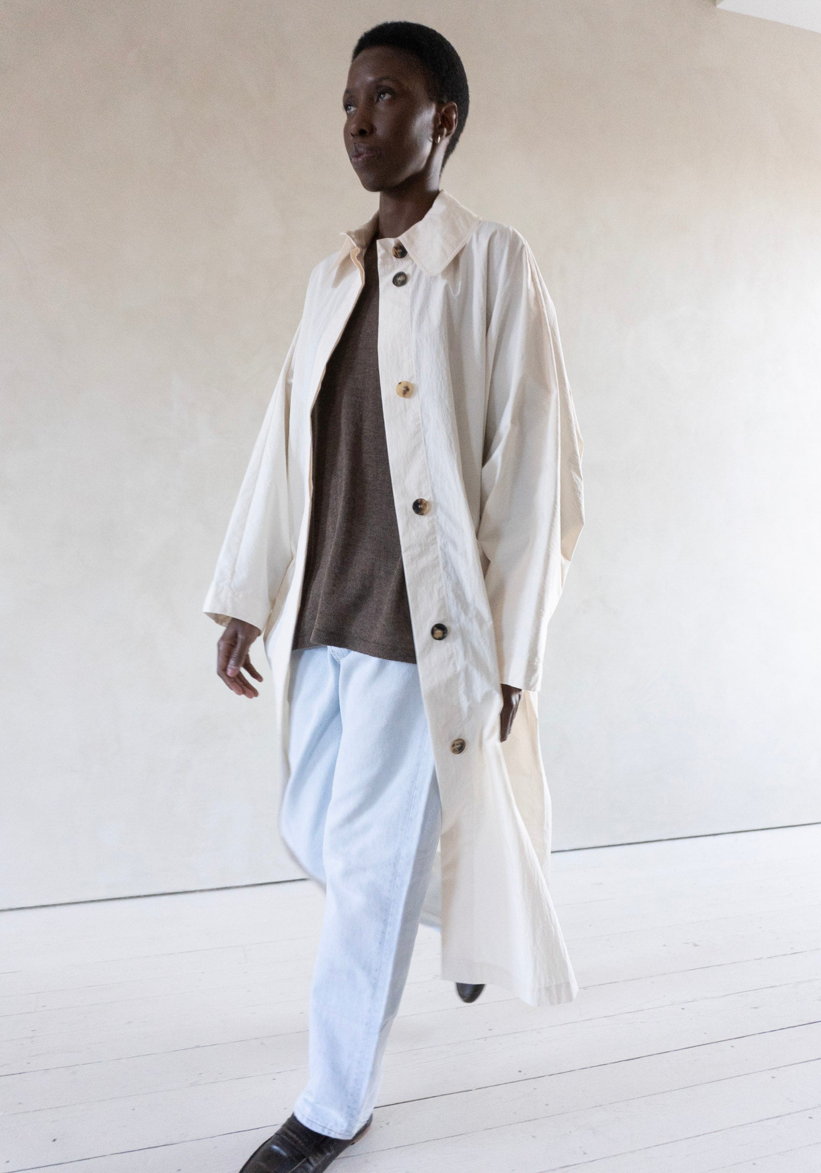 Batwing Trench in Cream