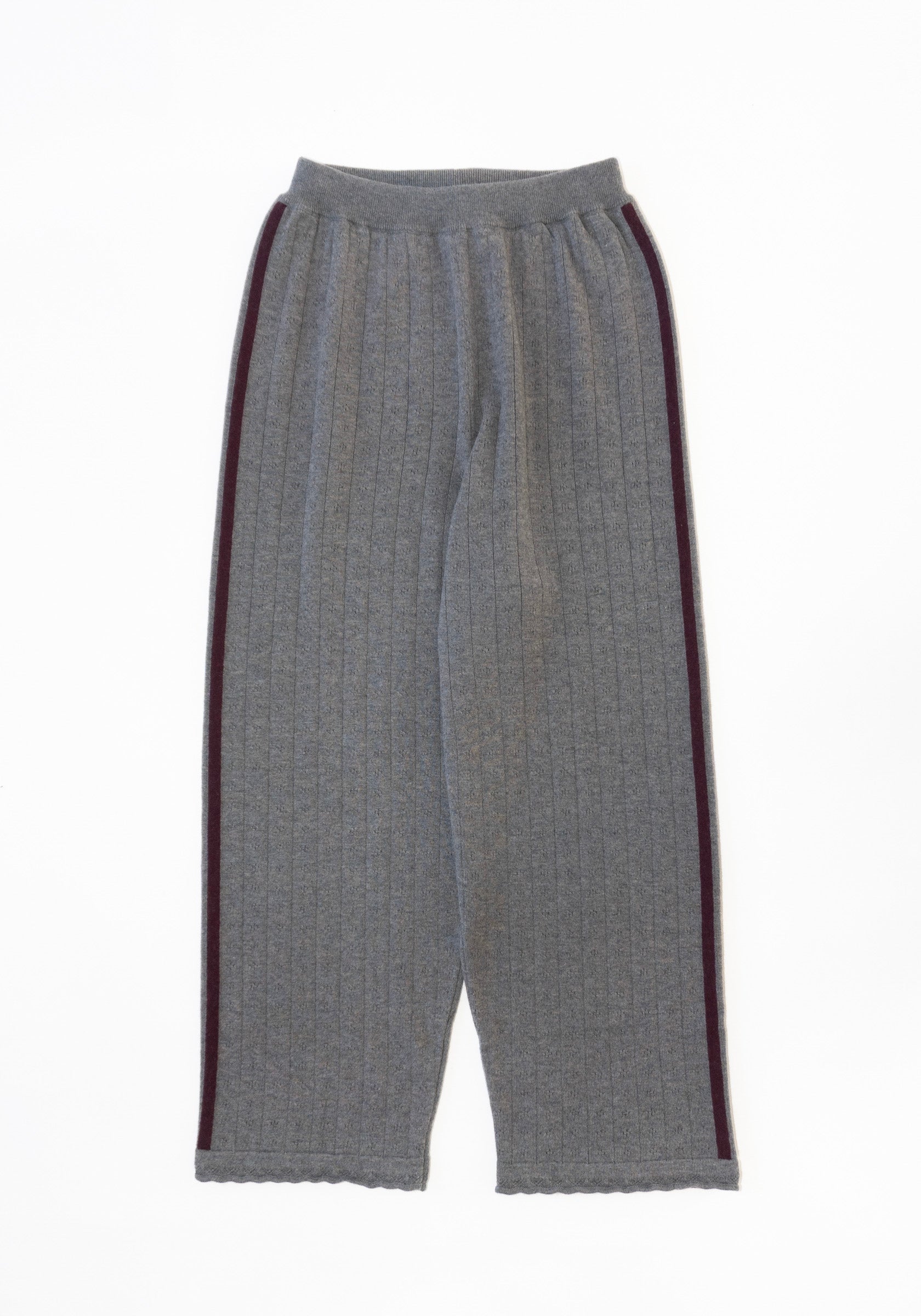 Merino Pointelle Pants in Grey