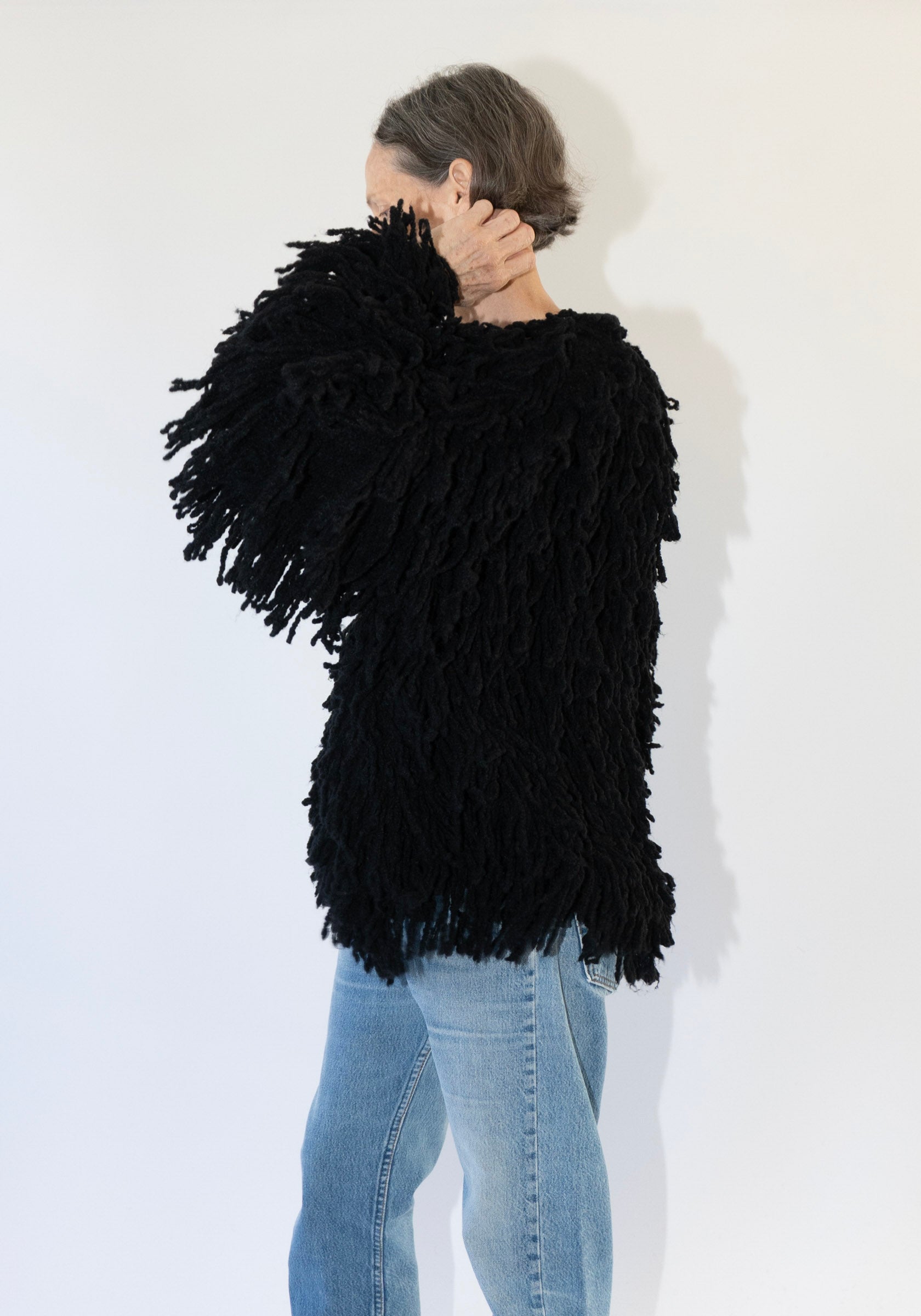 Gabin Round Neck Sweater in Black