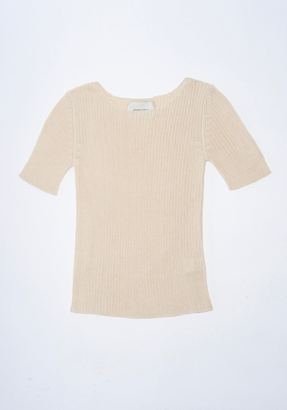 Rib Tee in Natural