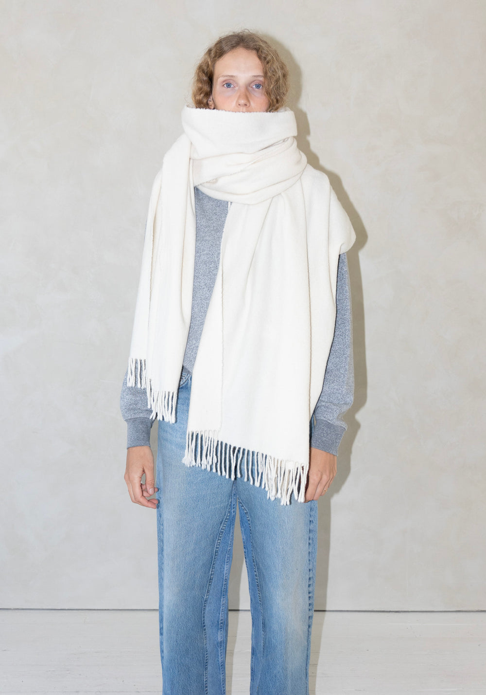 Sofie D'Hoore Arctic Wool Scarf in Mont Blanc