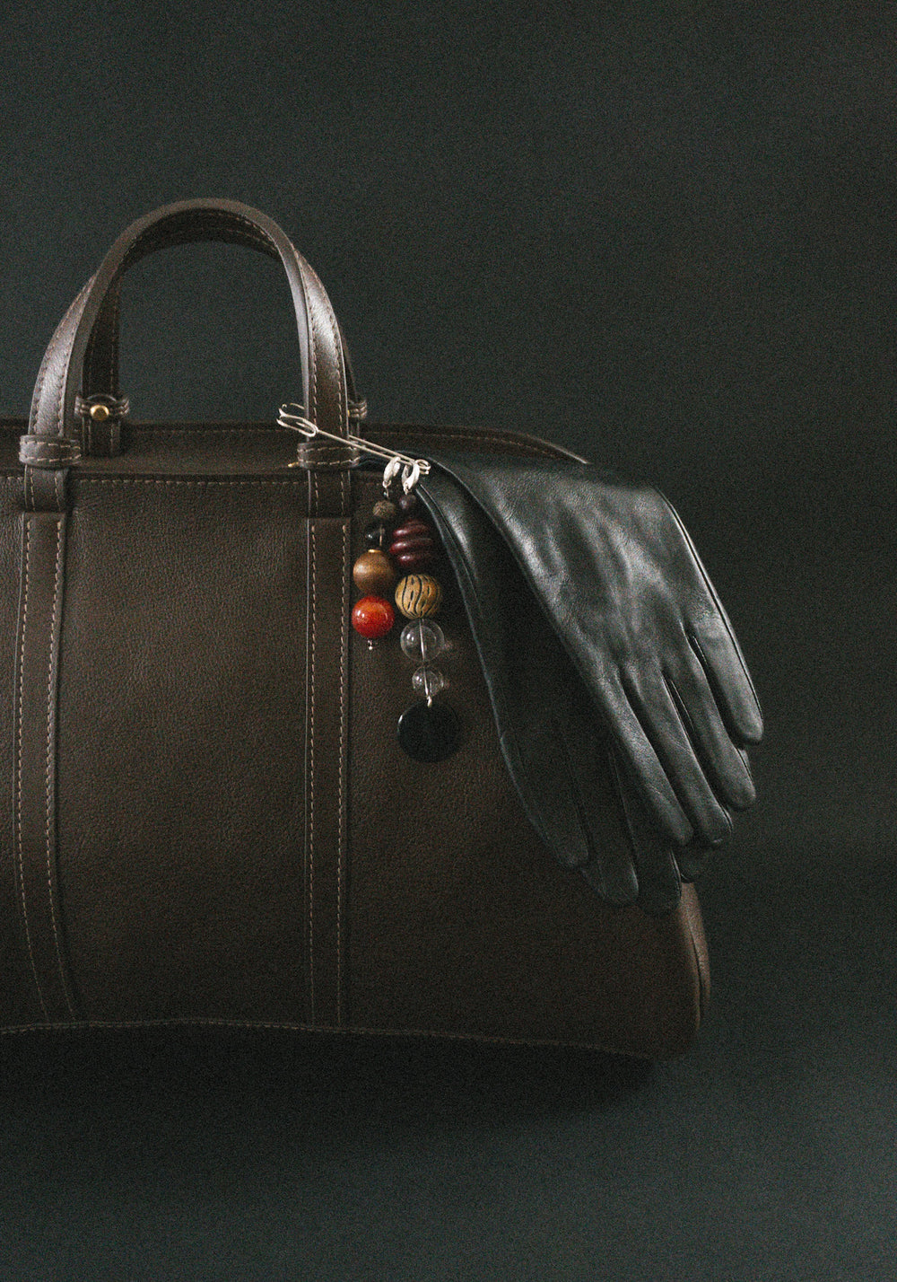 Gemmi Long Leather Gloves in Black