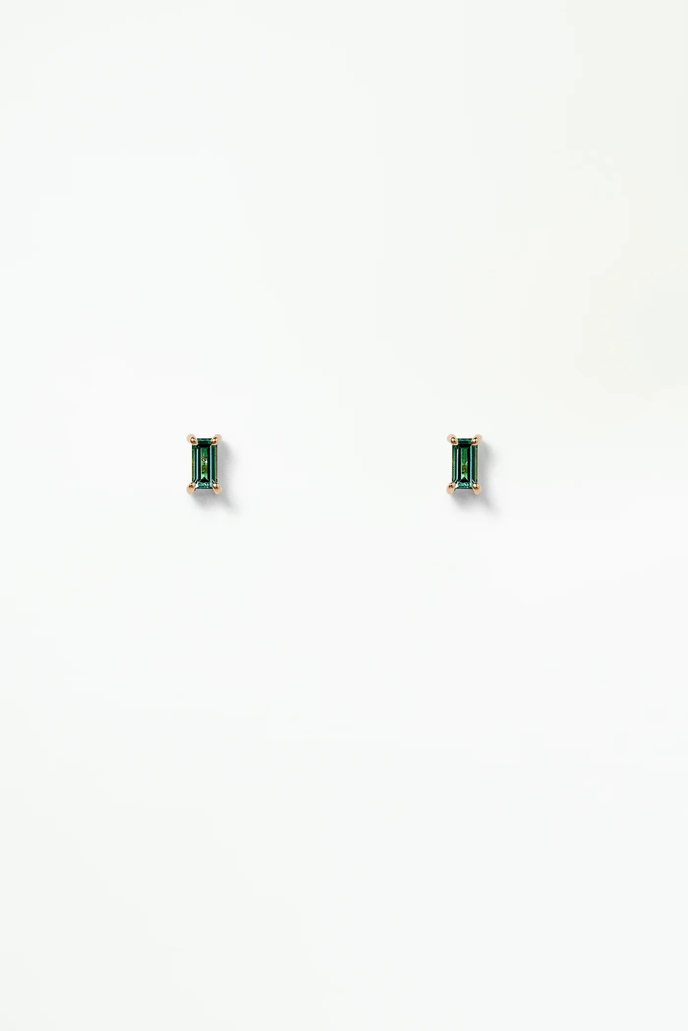 Wwake Tourmaline Baguette Stud Earring