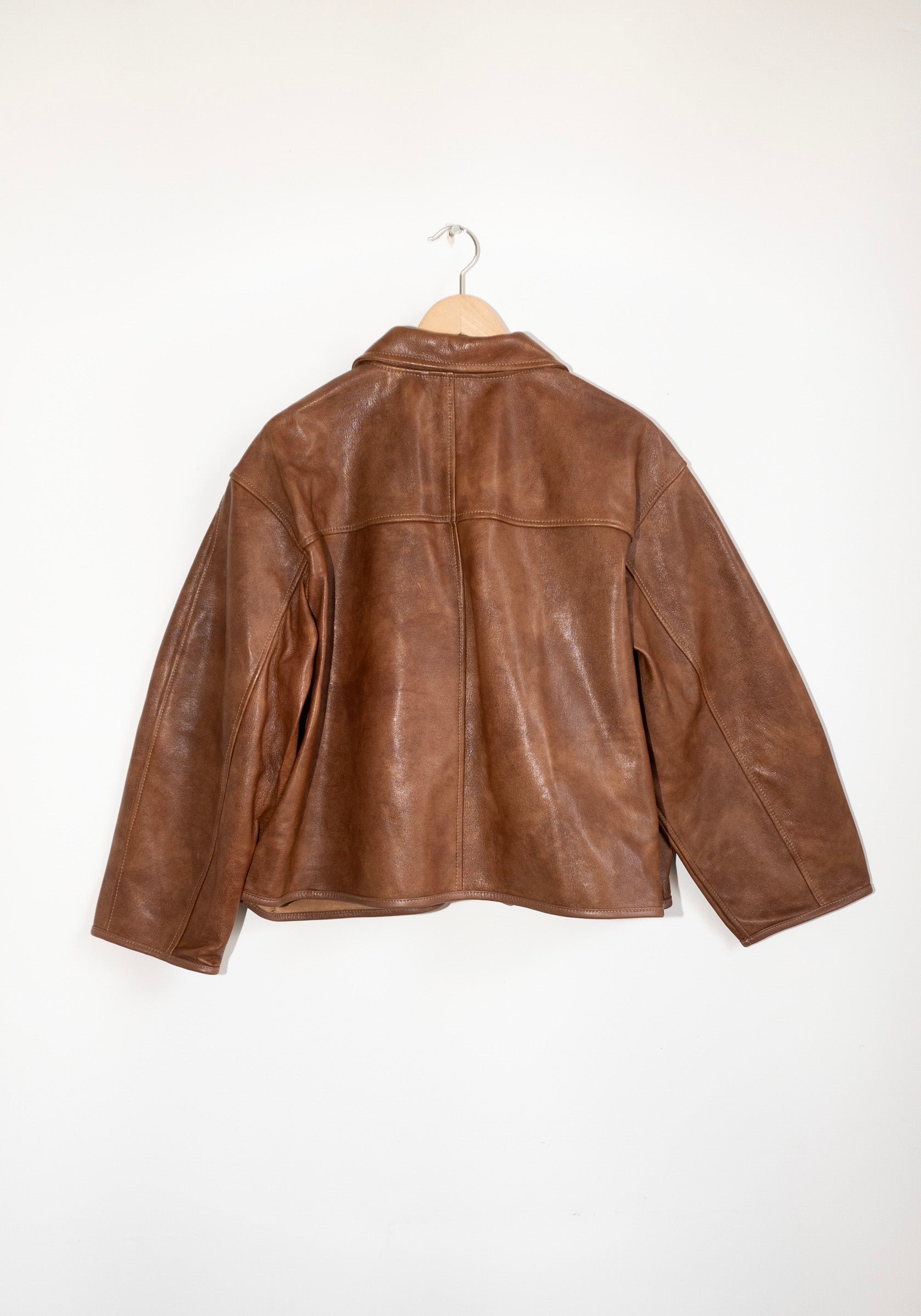 Cawley Leather Flying Jacket in Tan