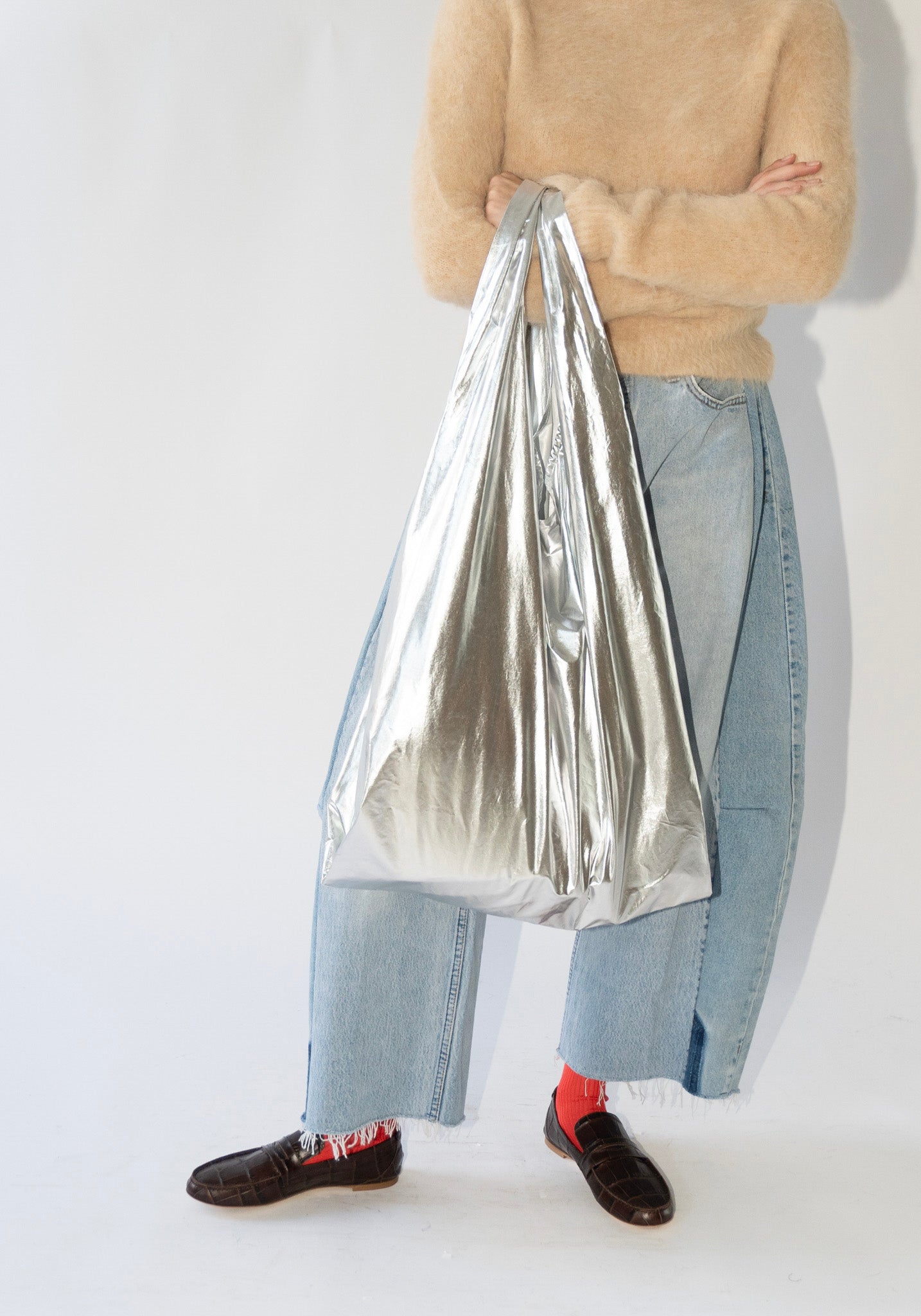 Cordera Hobo Bag in Silver