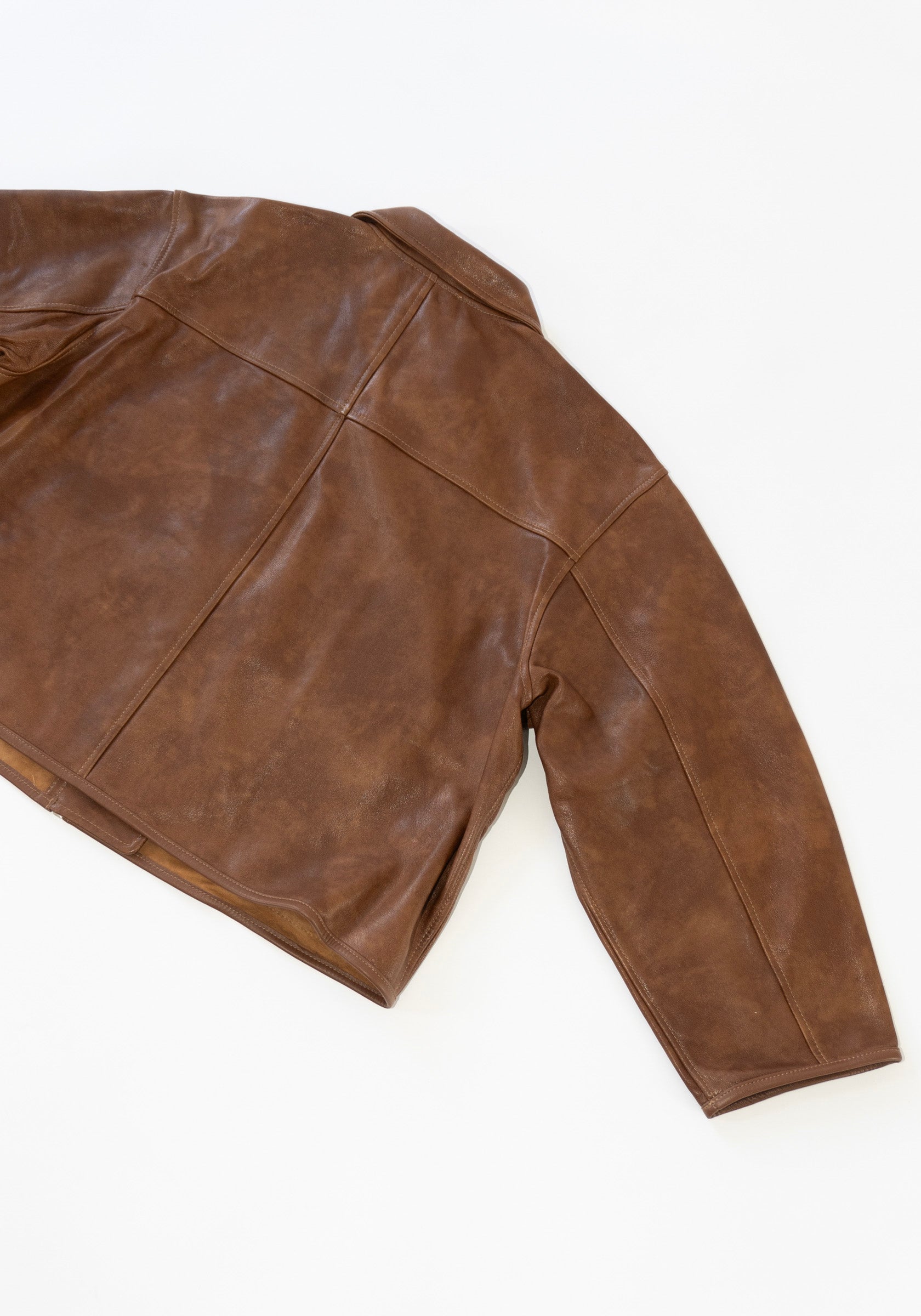 Cawley Leather Flying Jacket in Tan