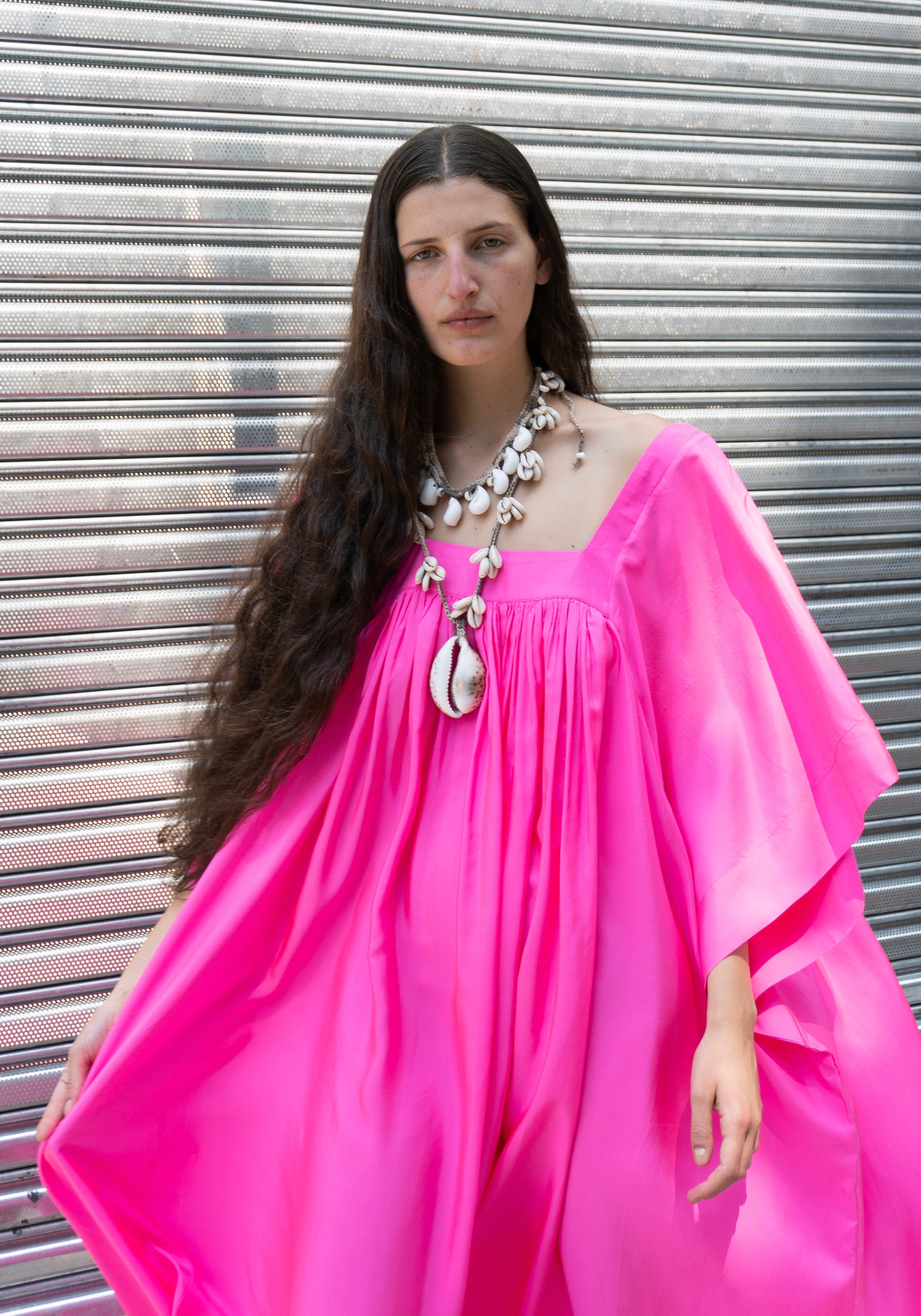 Anaak Hanoi Caftan Dress in Fuchsia