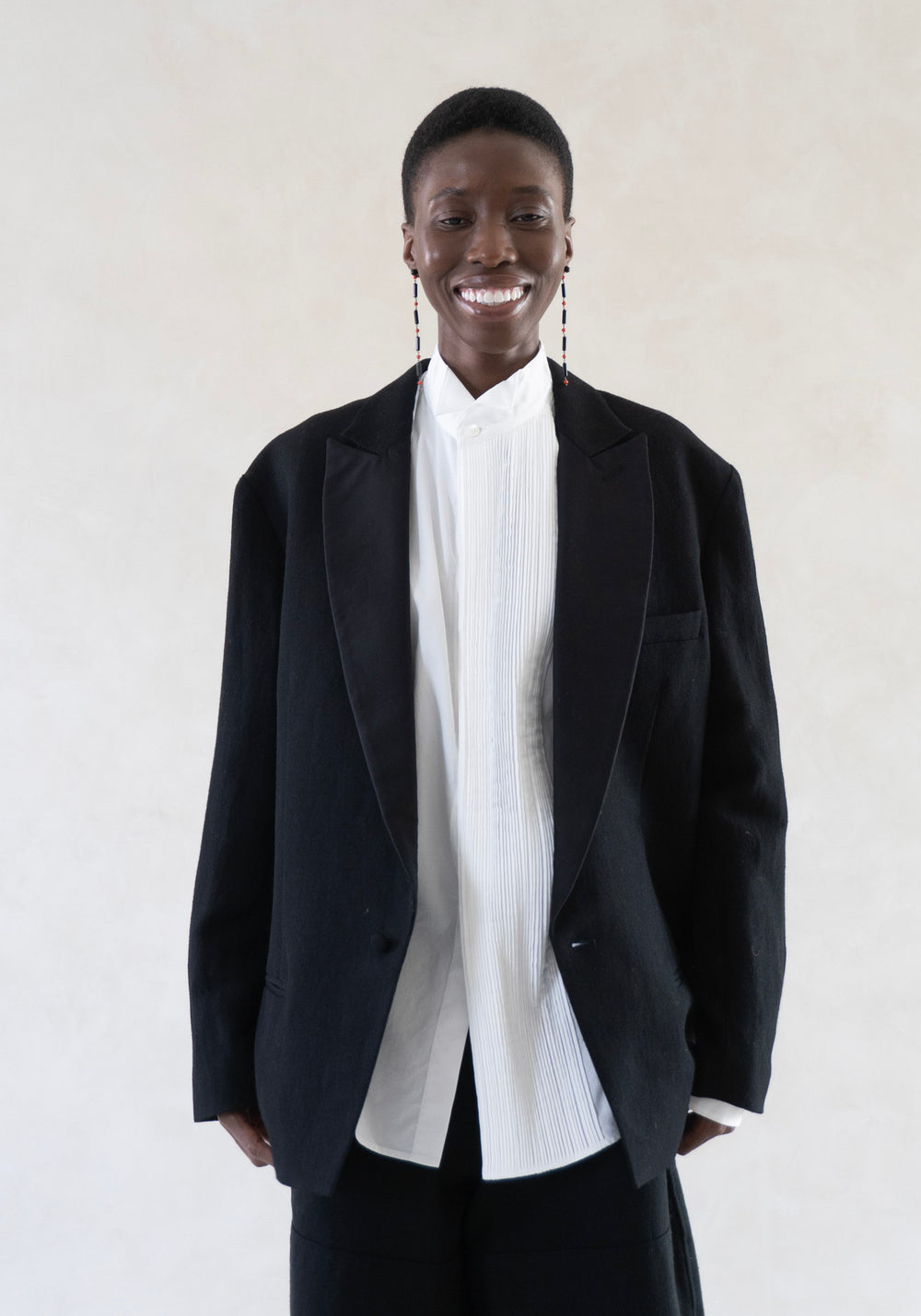 6397 Micro Pleat Formal Shirt in White