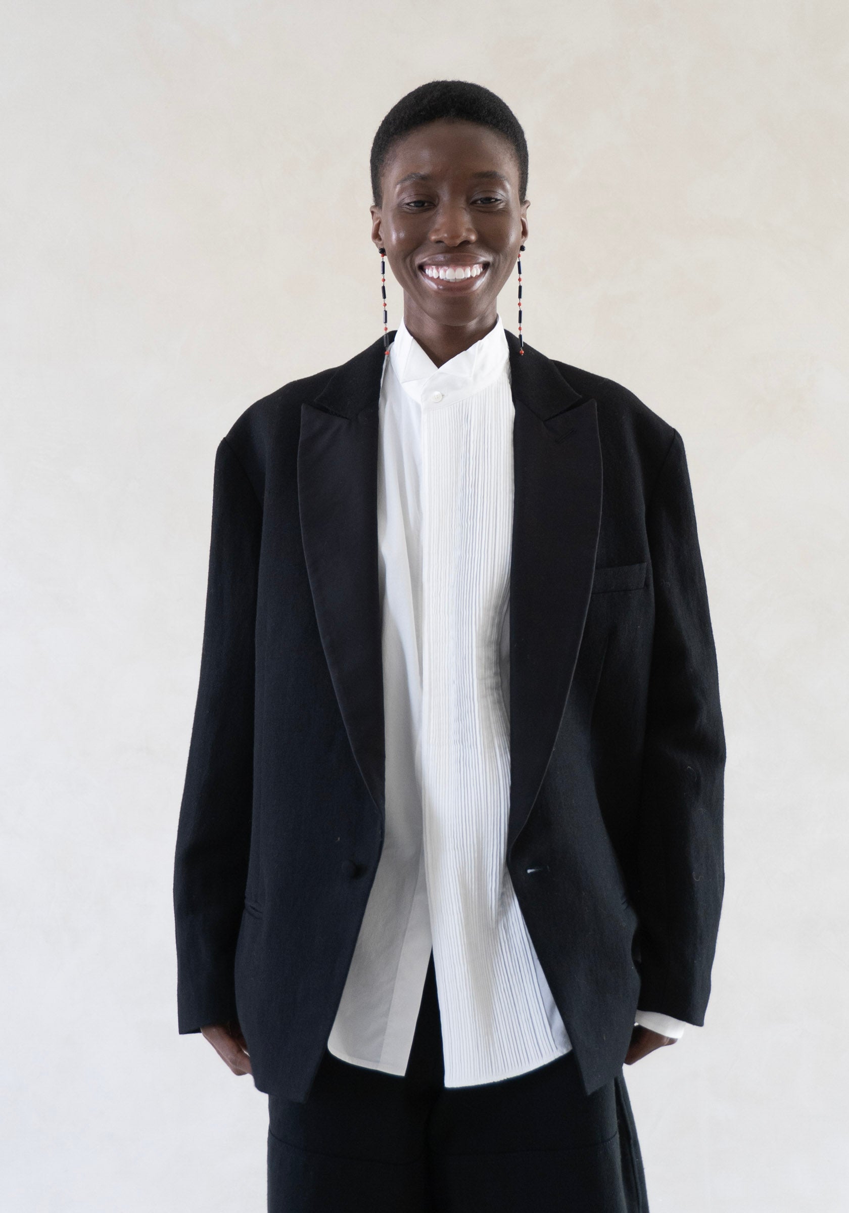 6397 Micro Pleat Formal Shirt in White