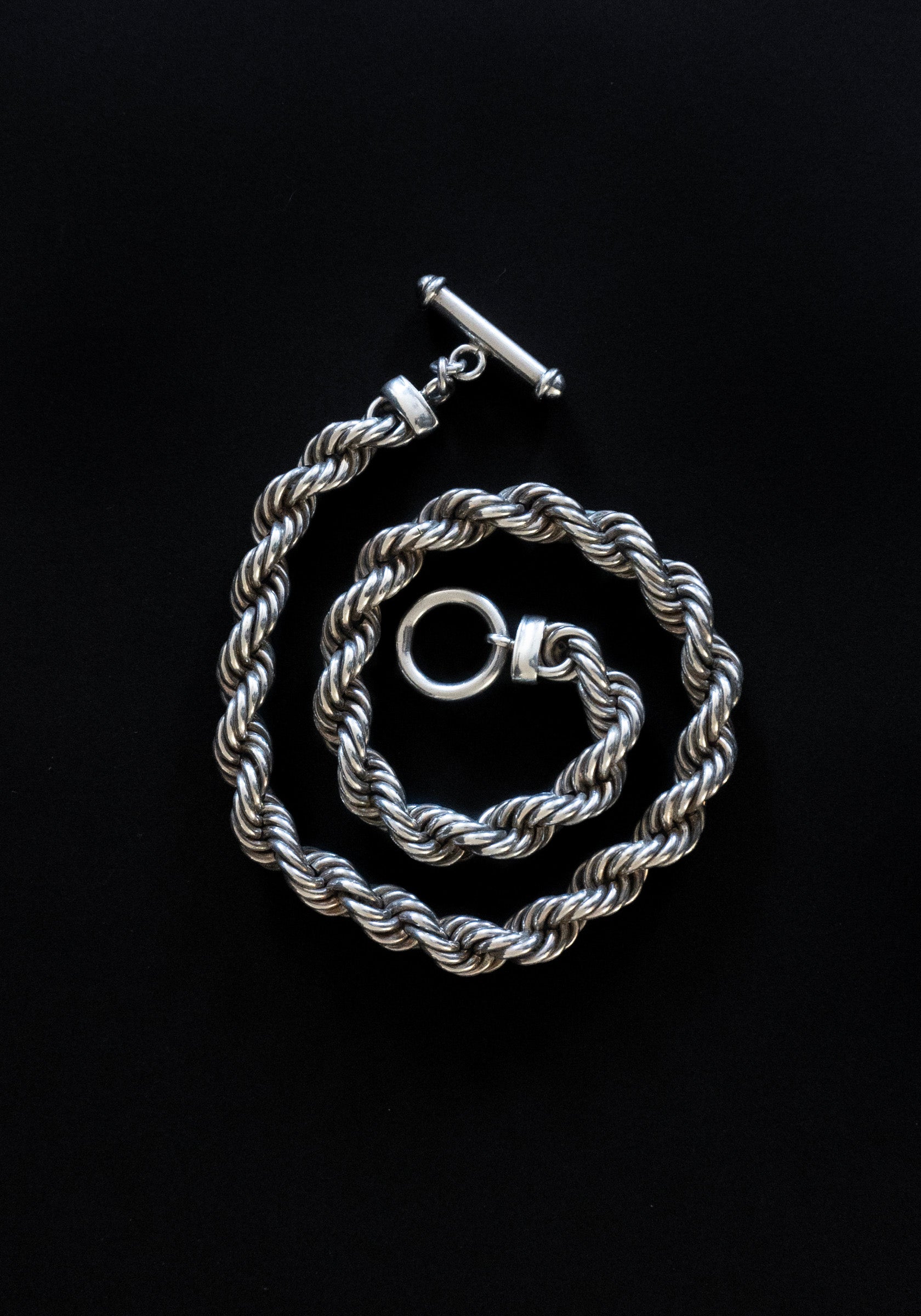 Vintage Silver Rope Necklace