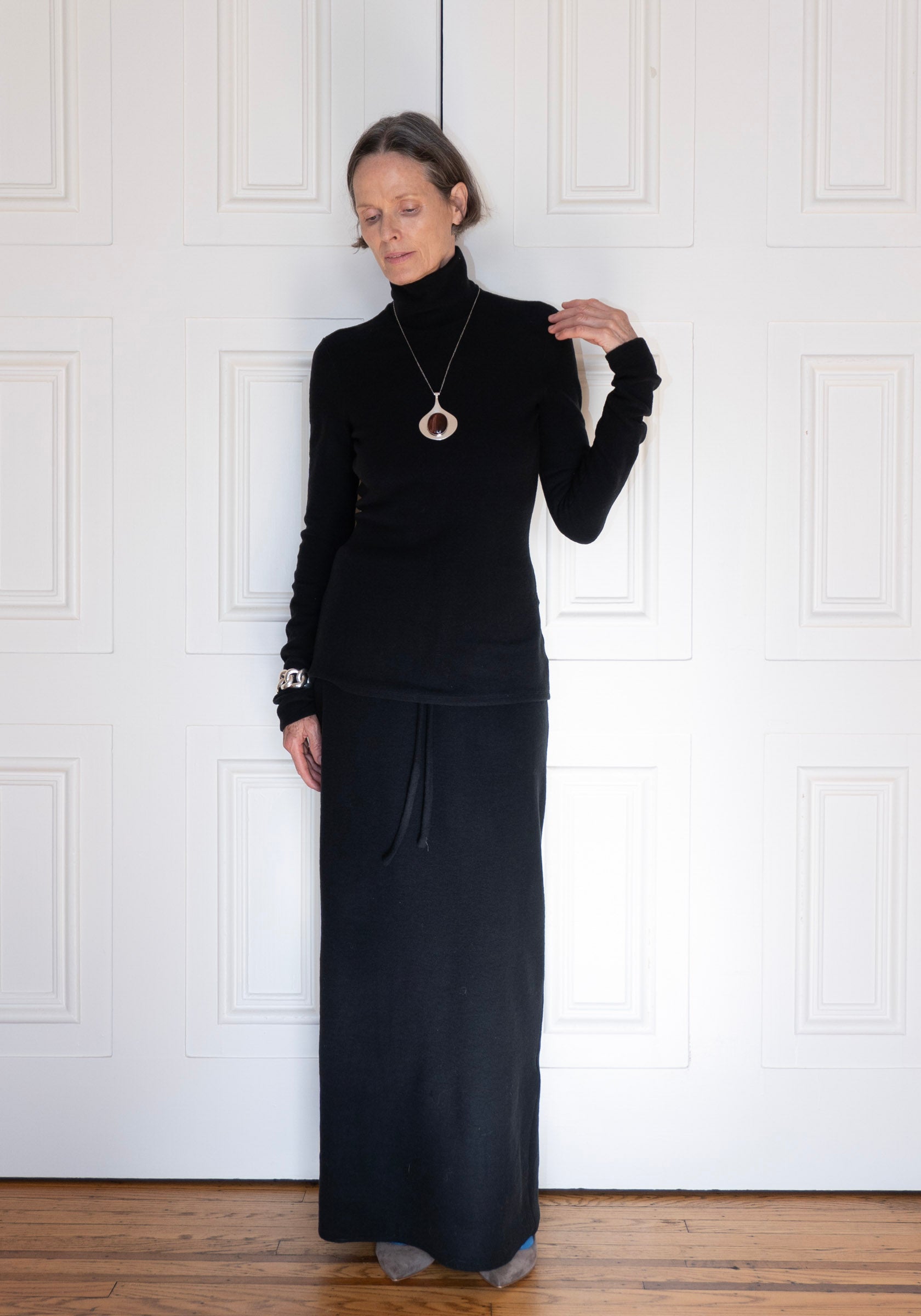 Colleen Allen Keyhole Turtleneck in Black