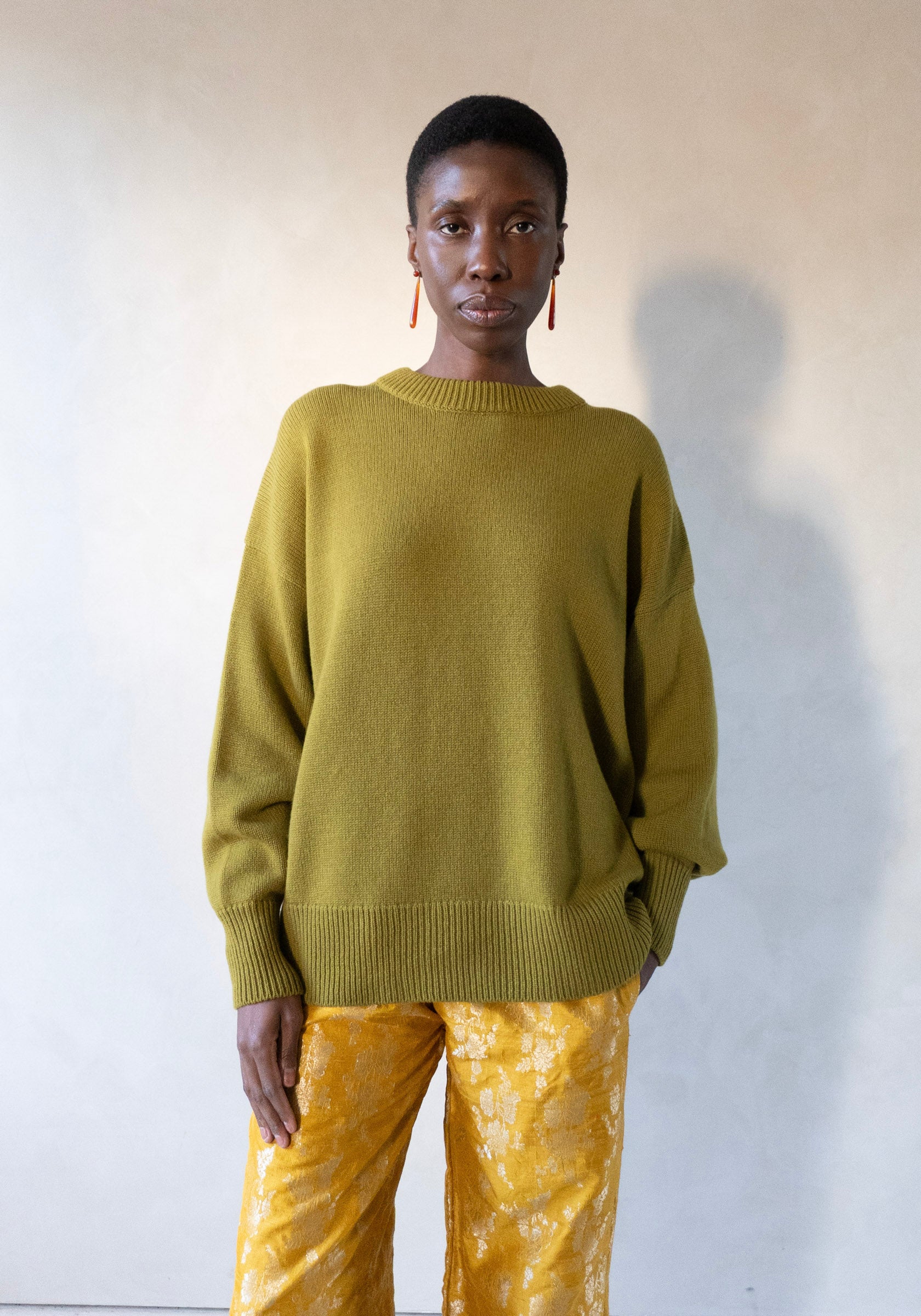 Cordera Merino Wool Oversized Sweater in Woodbine
