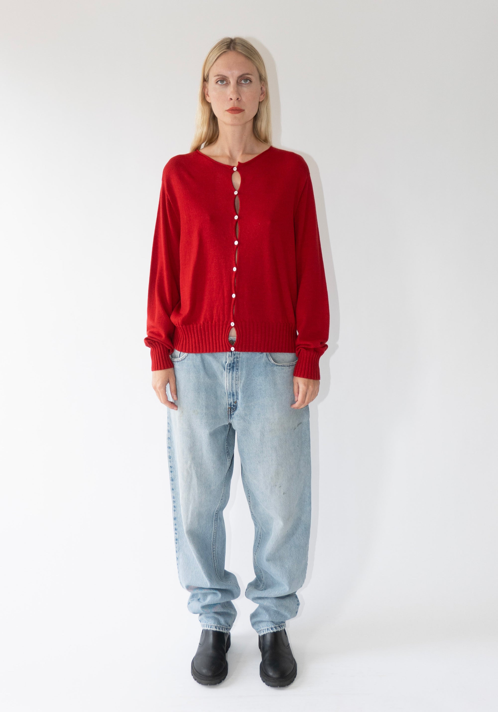 Francie Anni Cardigan in Cherry