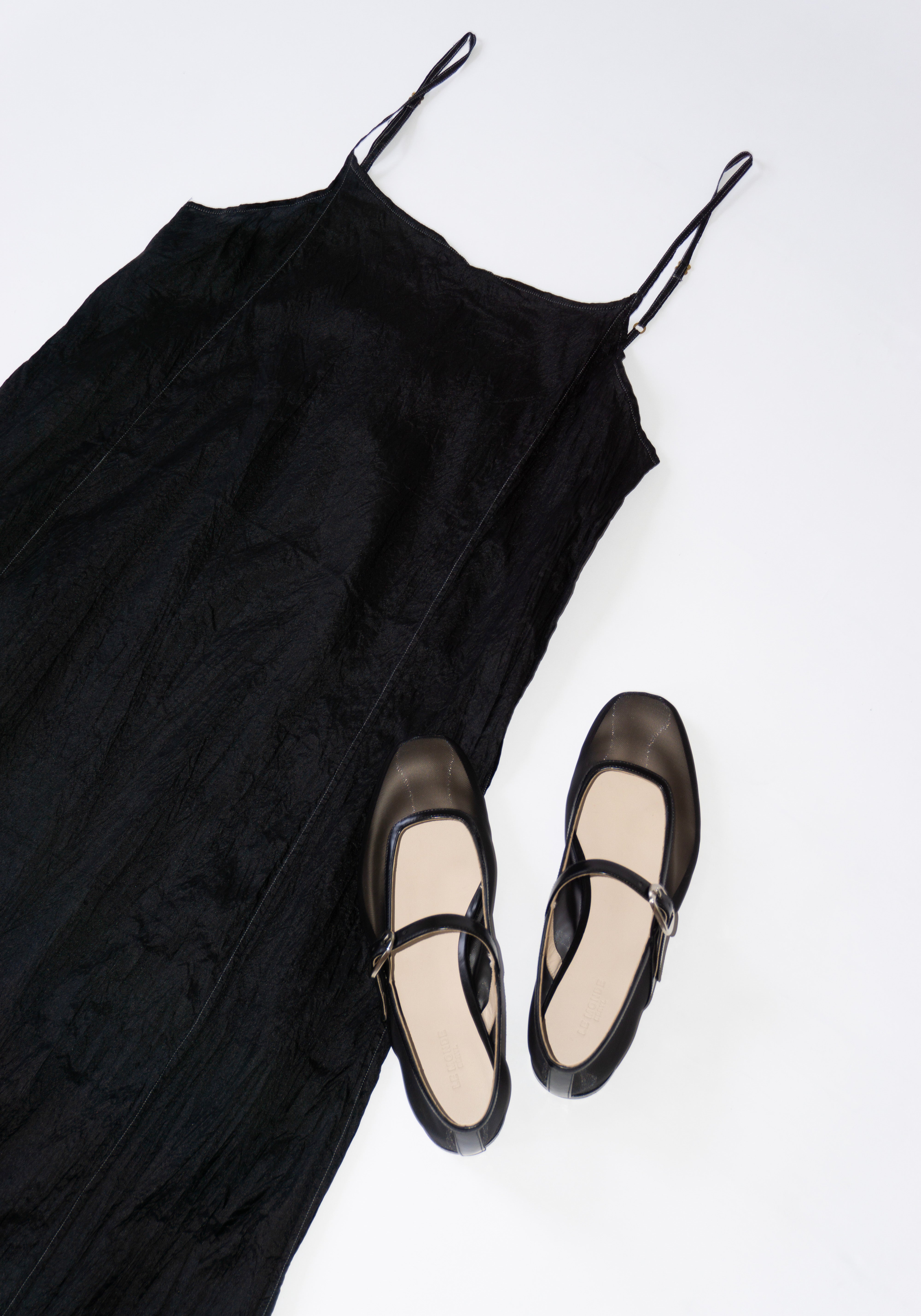 Injiri Silk Slip Dress in Dark Black – VESTIGE