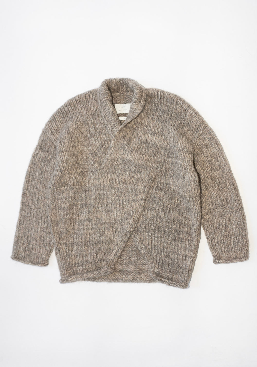 Lauren Manoogian Handknit Big Cable Pullover in Marl