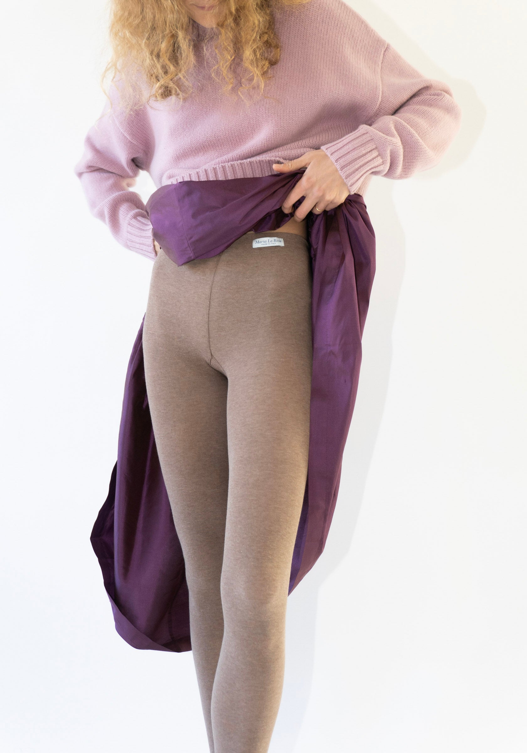 Cotton Liebe Tights in Nutmeg