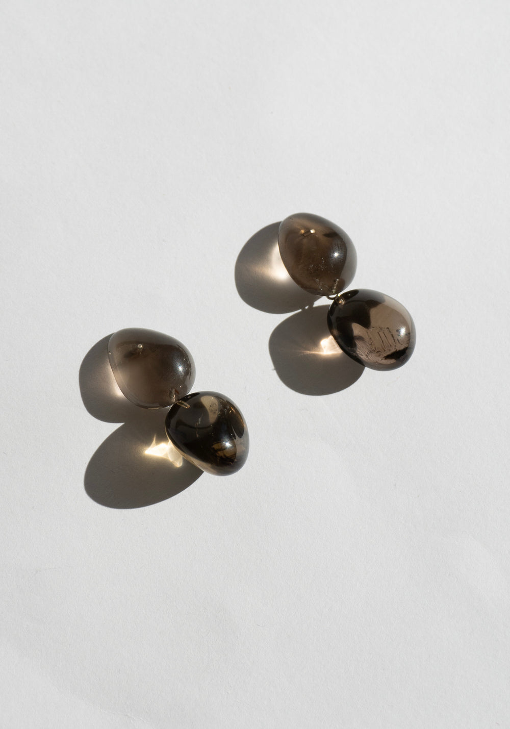 Pebbles Earrings No.2 in Smoky Quartz