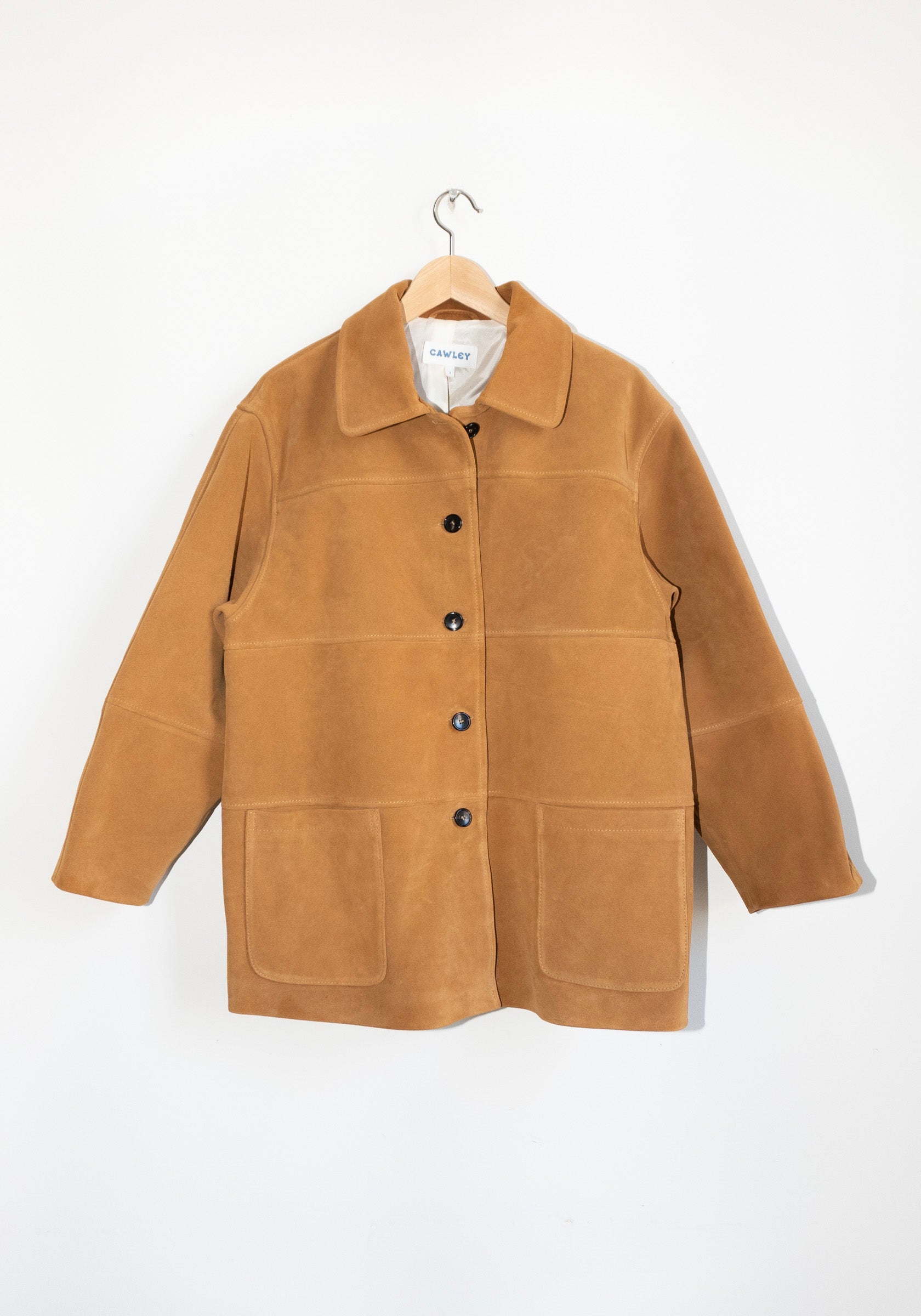 Cordera Panelled Quinn Jacket in Suede Morrocan Flame