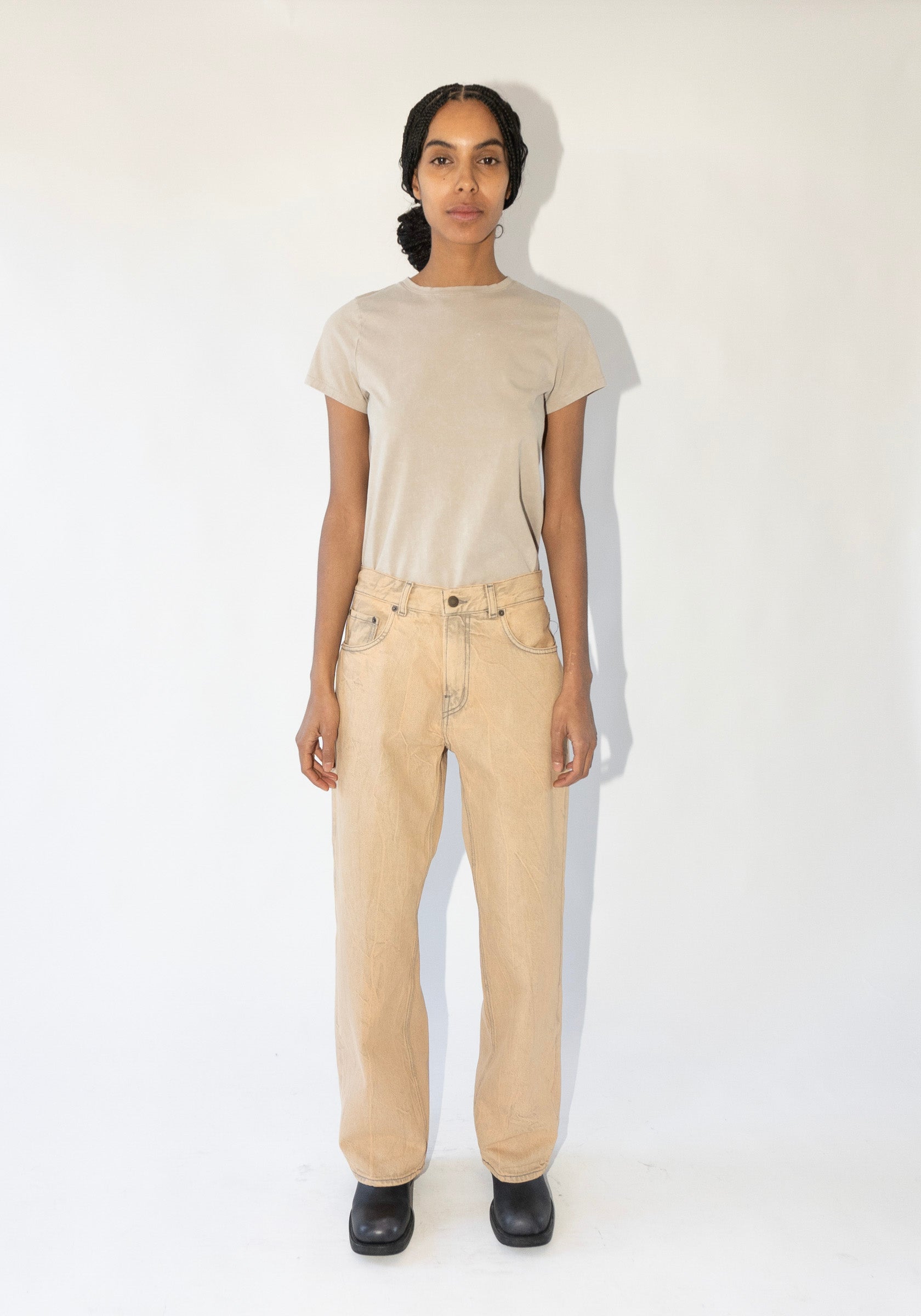 Bonnie Straight Leg Jean in Overdyed Camel