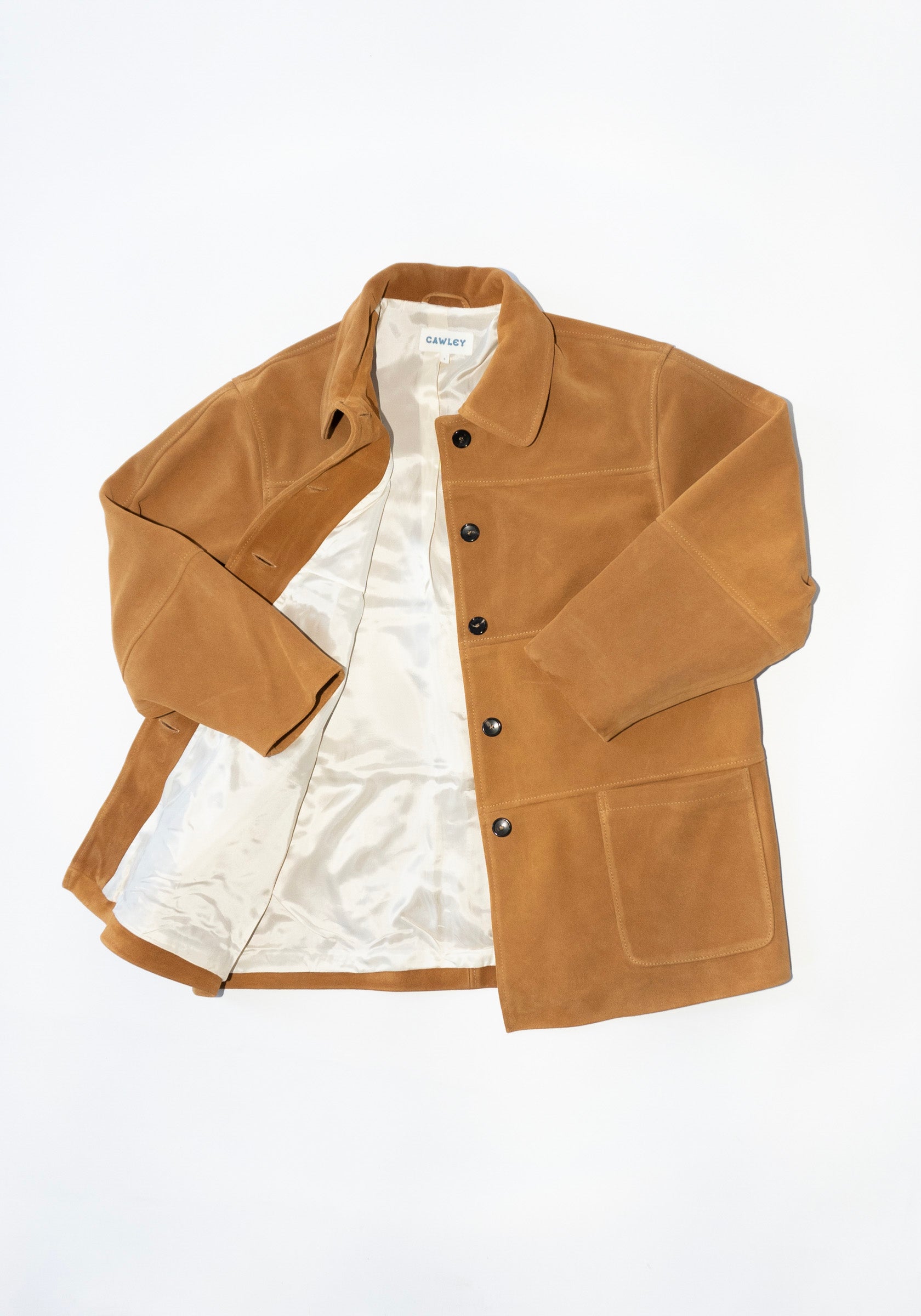 Cordera Panelled Quinn Jacket in Suede Morrocan Flame