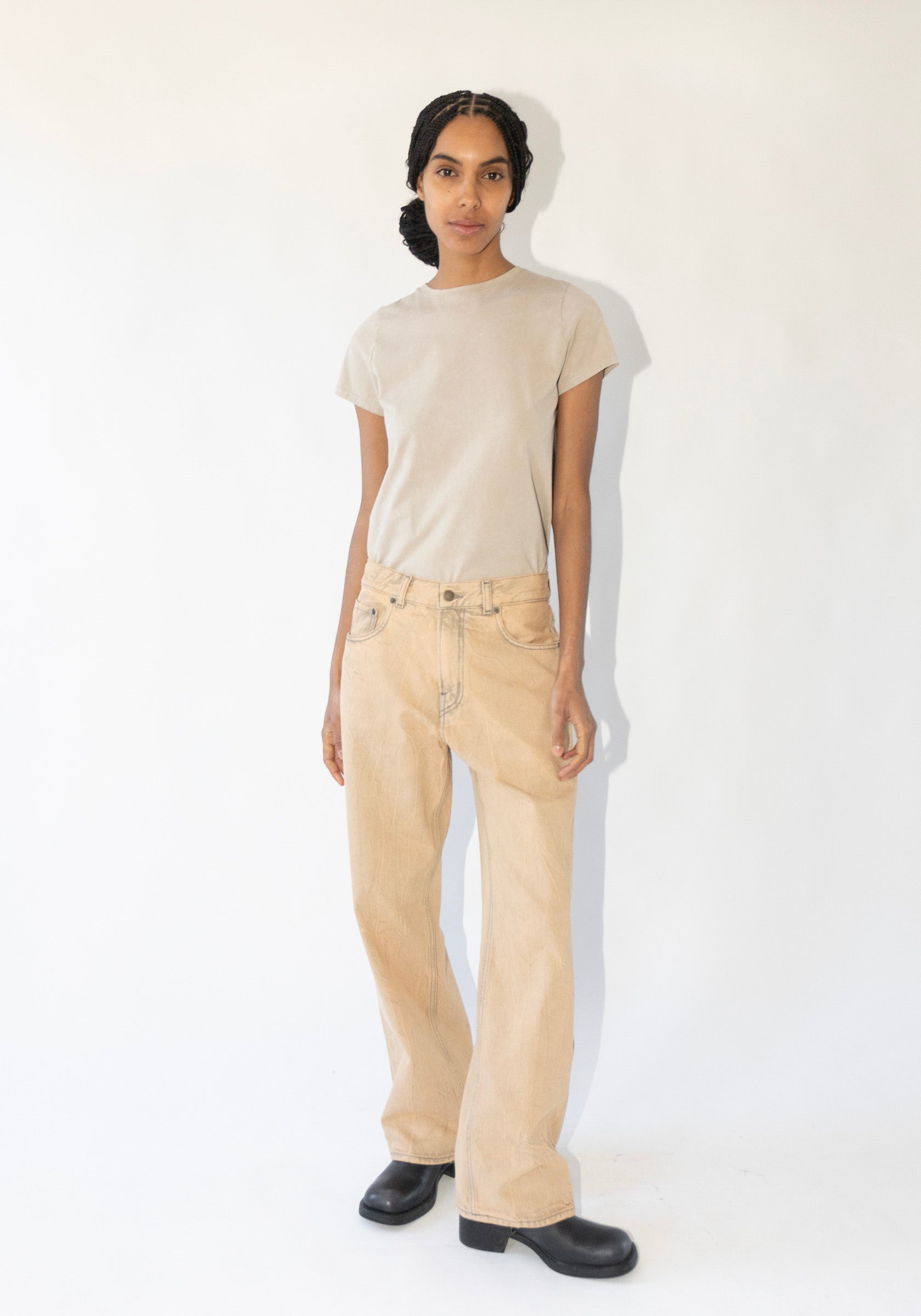 Bonnie Straight Leg Jean in Overdyed Camel