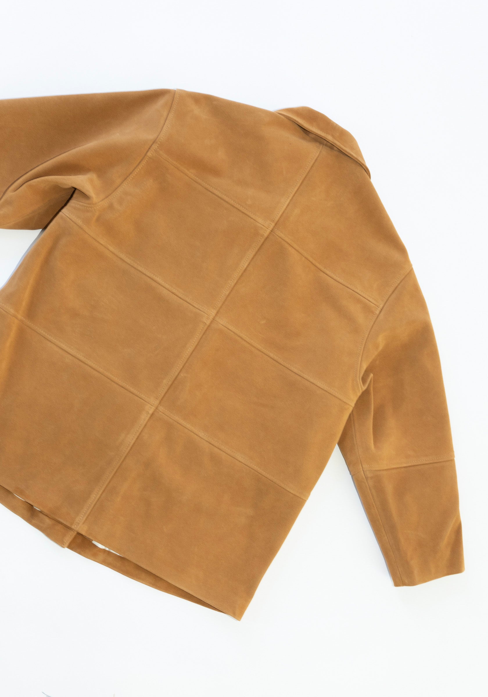 Cordera Panelled Quinn Jacket in Suede Morrocan Flame