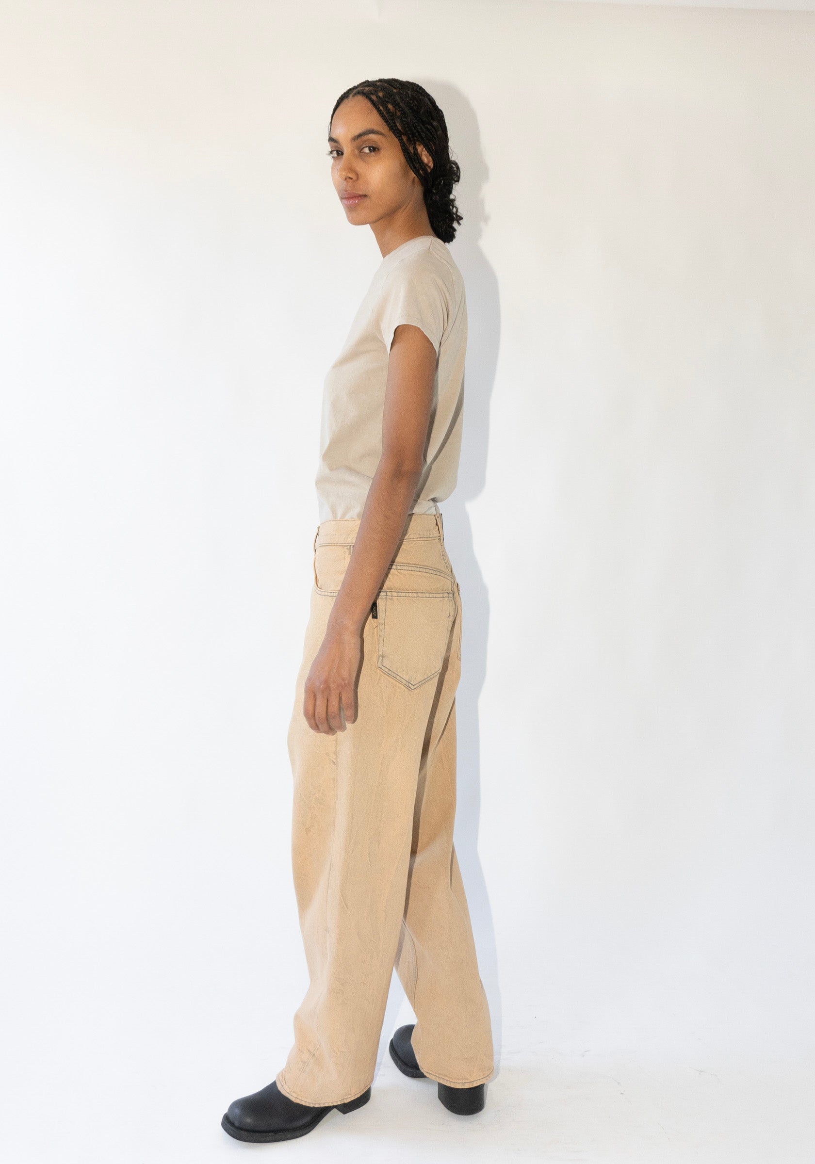 Bonnie Straight Leg Jean in Overdyed Camel